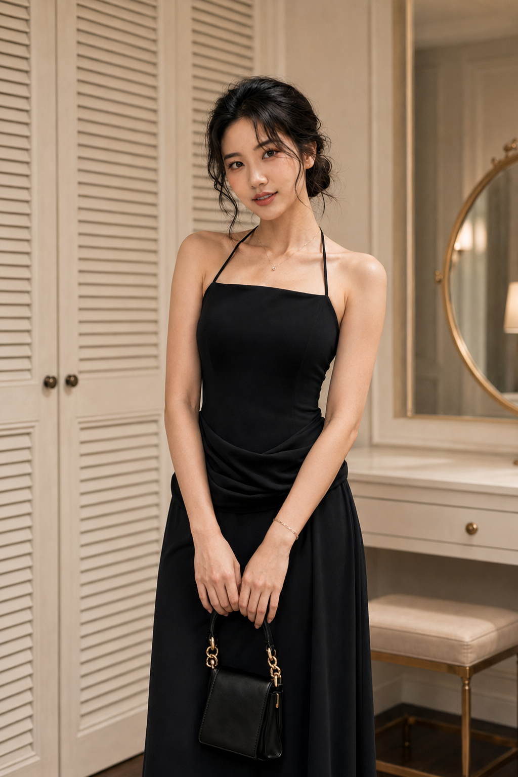 Đầm Dự Tiệc Đen Dài Sang Trọng – Tôn Dáng Siêu Xinh TN3039