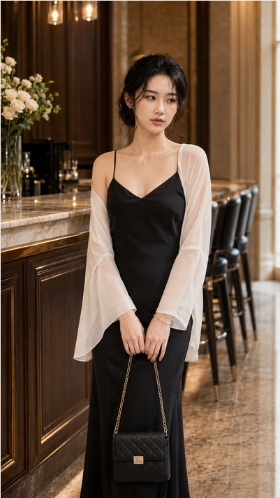 Đầm lụa 2 dây tô châu TN3181