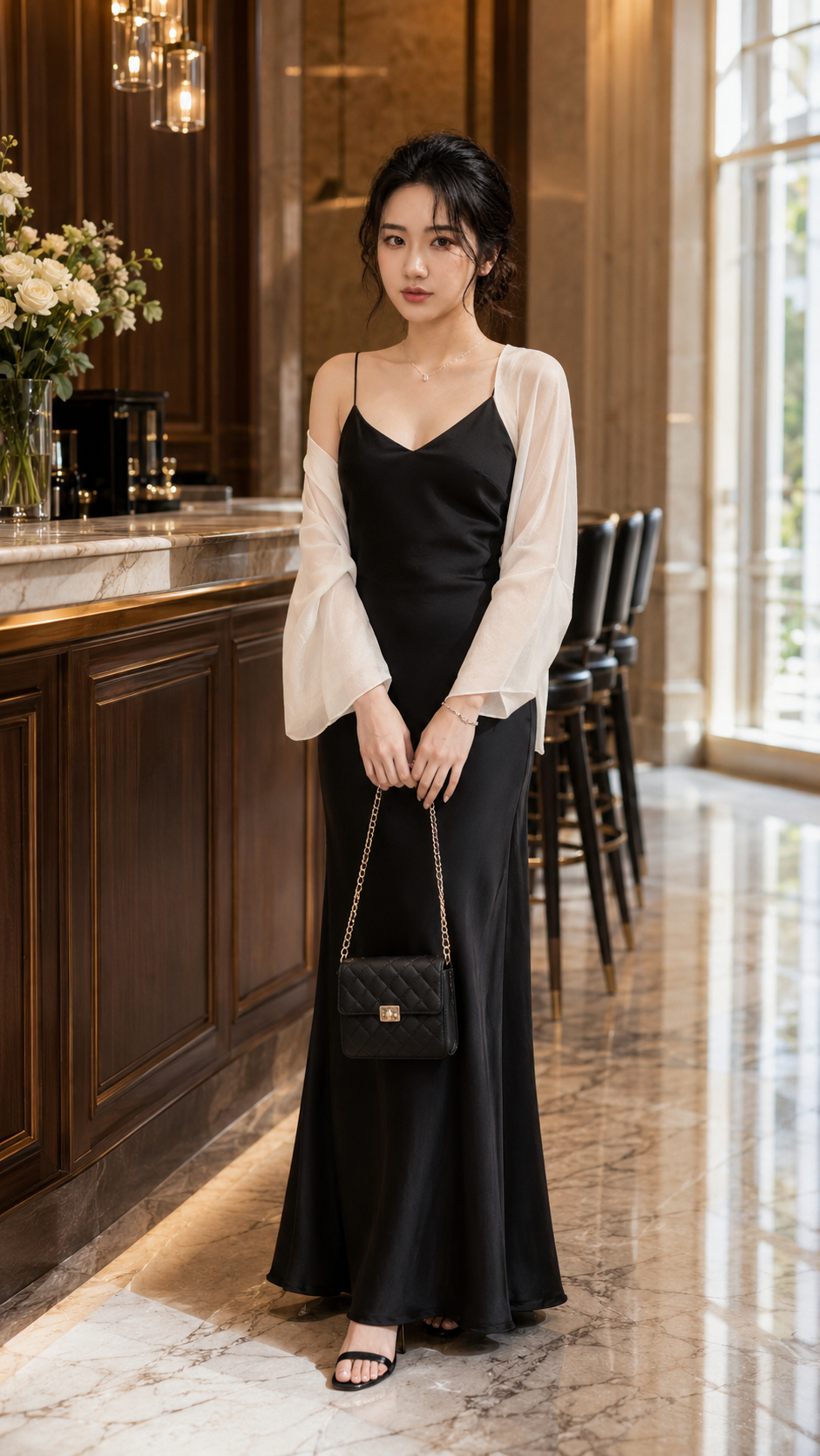 Đầm lụa 2 dây tô châu