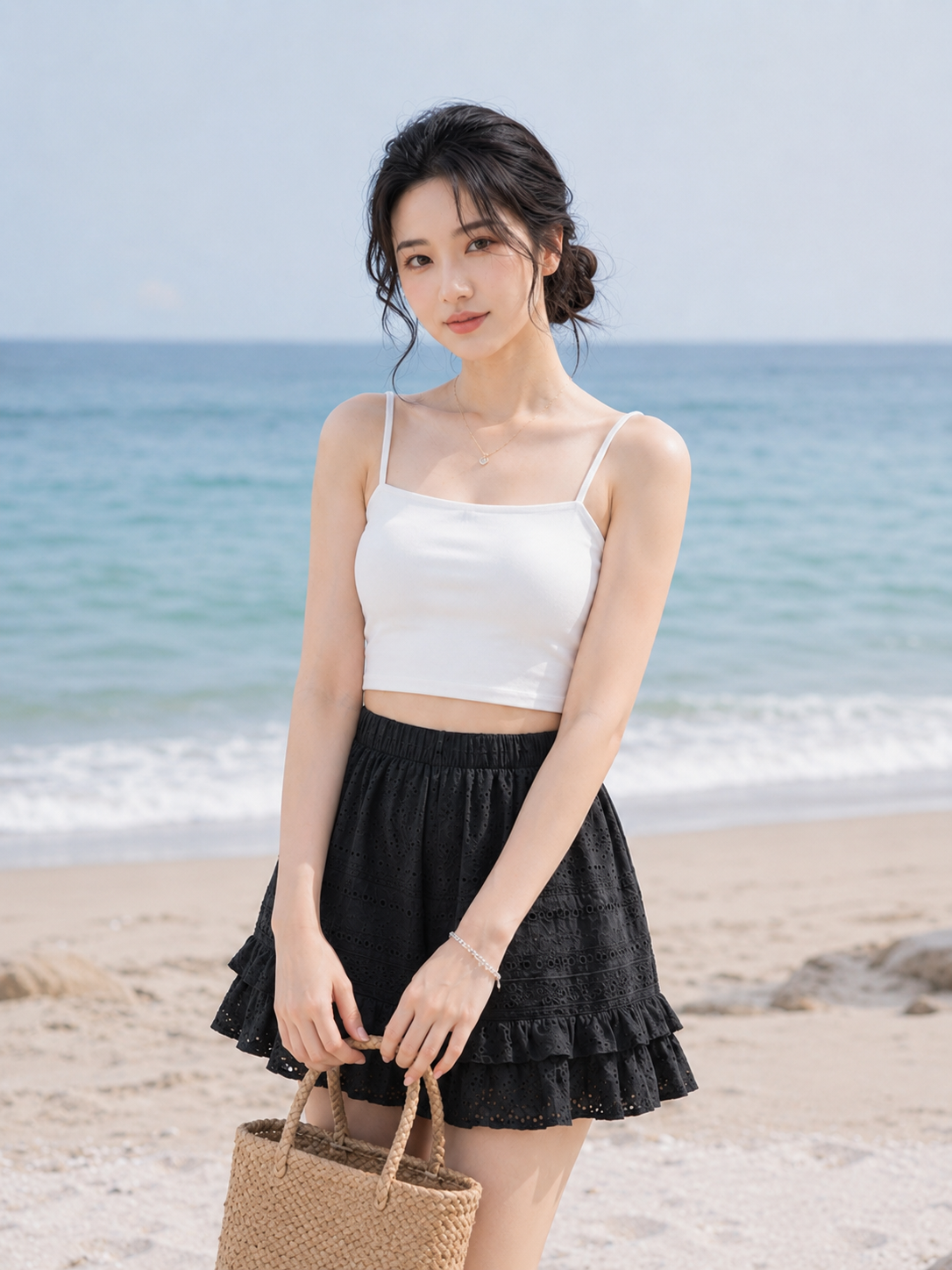 Quần Short Thô Ren Lai Bèo Summer TN3176