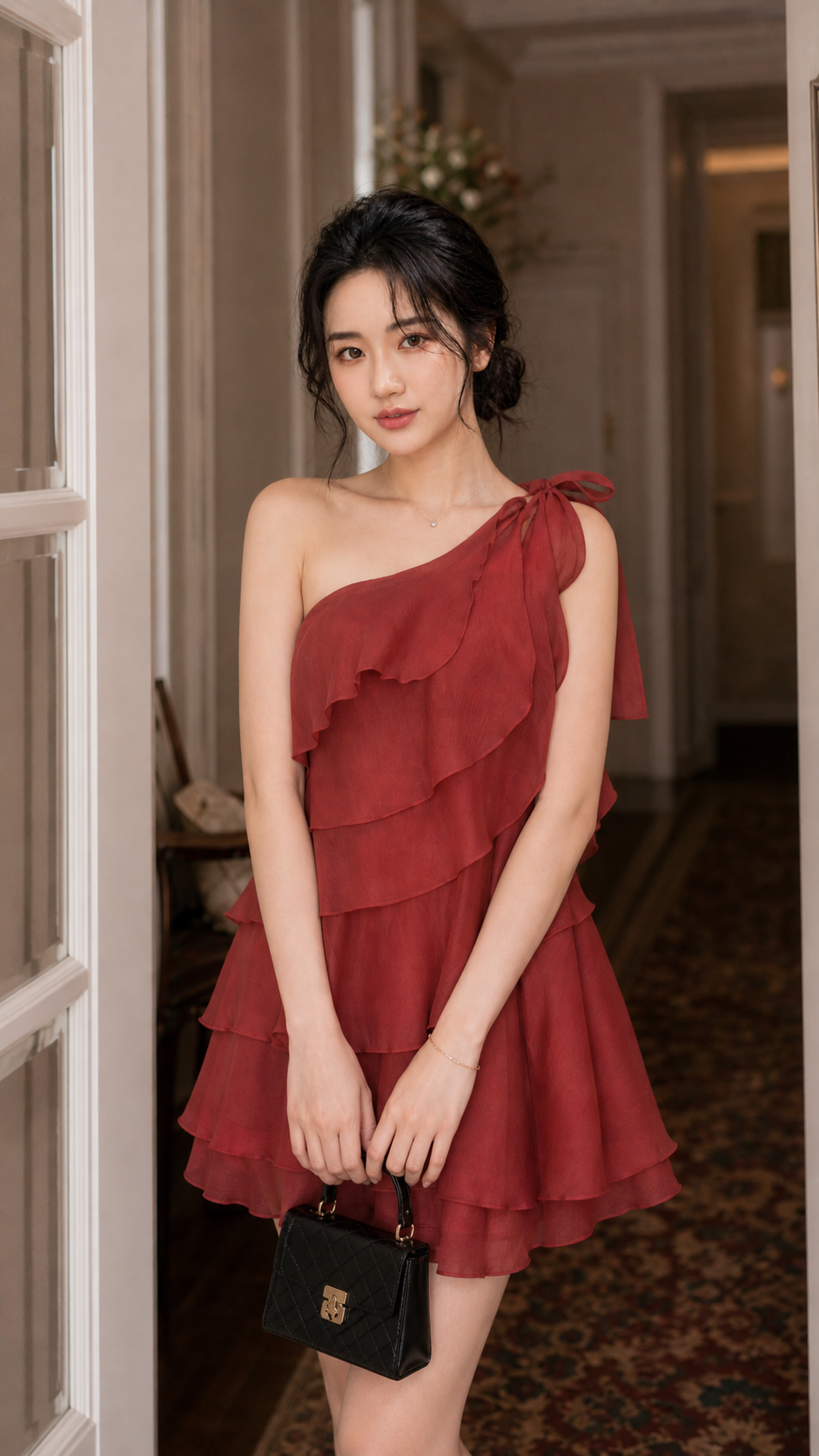 Váy Tiệc Nữ Lệch 1 Vai Thiết Kế Ngọt Ngào KC1566