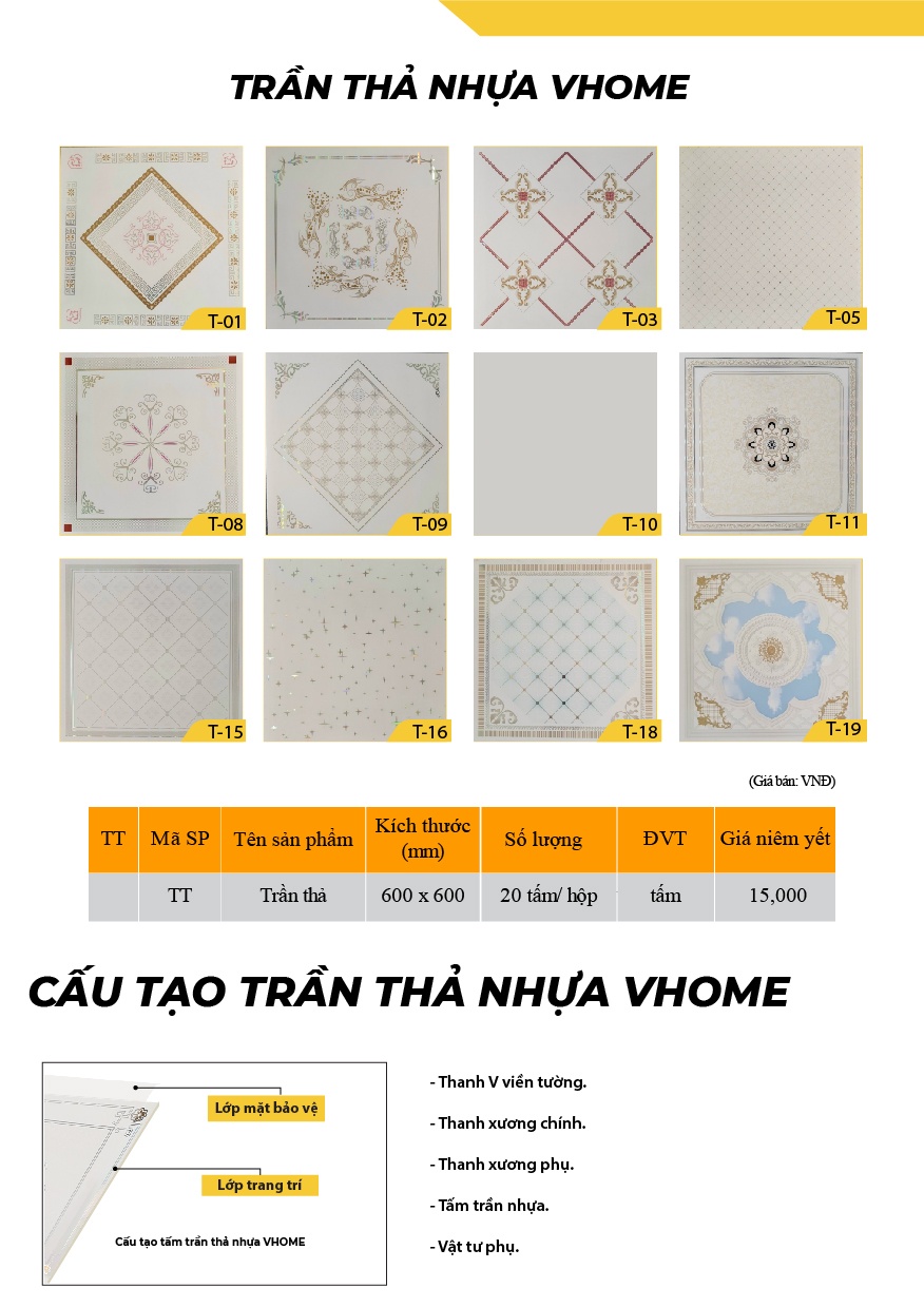 CATALOGUE TẤM TRẦN THẢ NHỰA