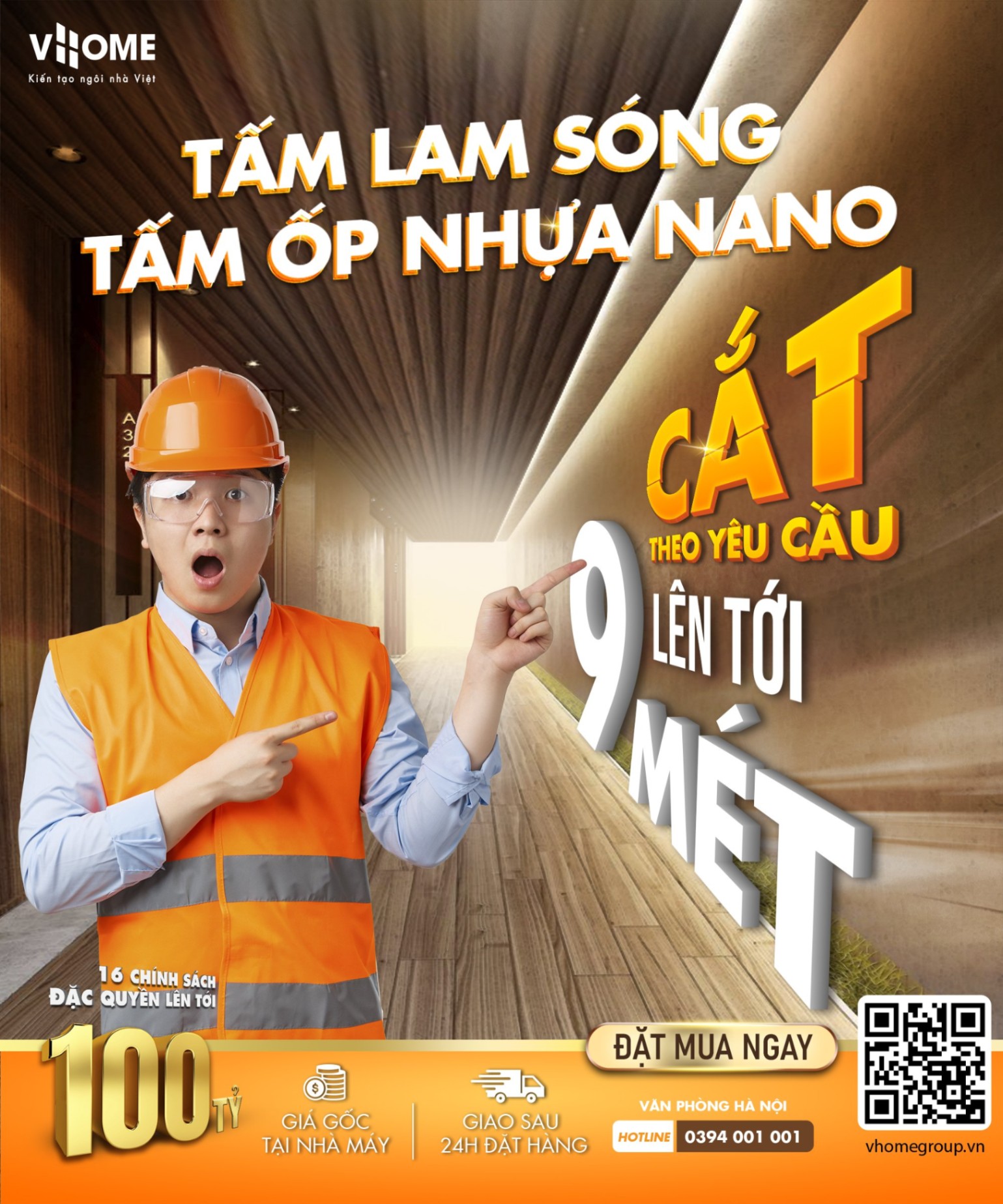 Nano Lam sóng cắt theo yêu cầu lên đến 9m - Giá tại xưởng - Giao sau 24h giờ