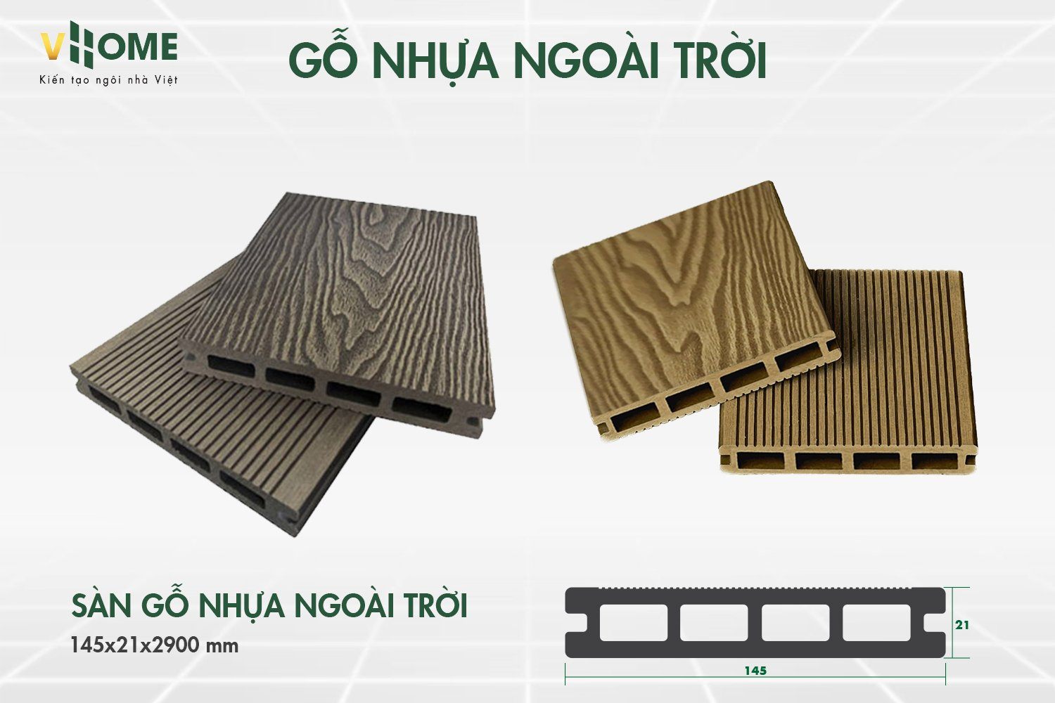 Sàn gỗ nhựa ngoài trời - Giải pháp mới cho không gian ngoại thất