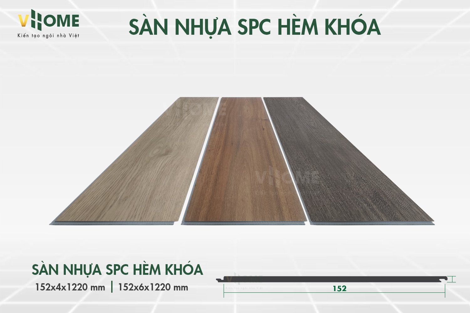 Sàn nhựa SPC hèm khóa VHOME và những ưu điểm không thể bỏ qua