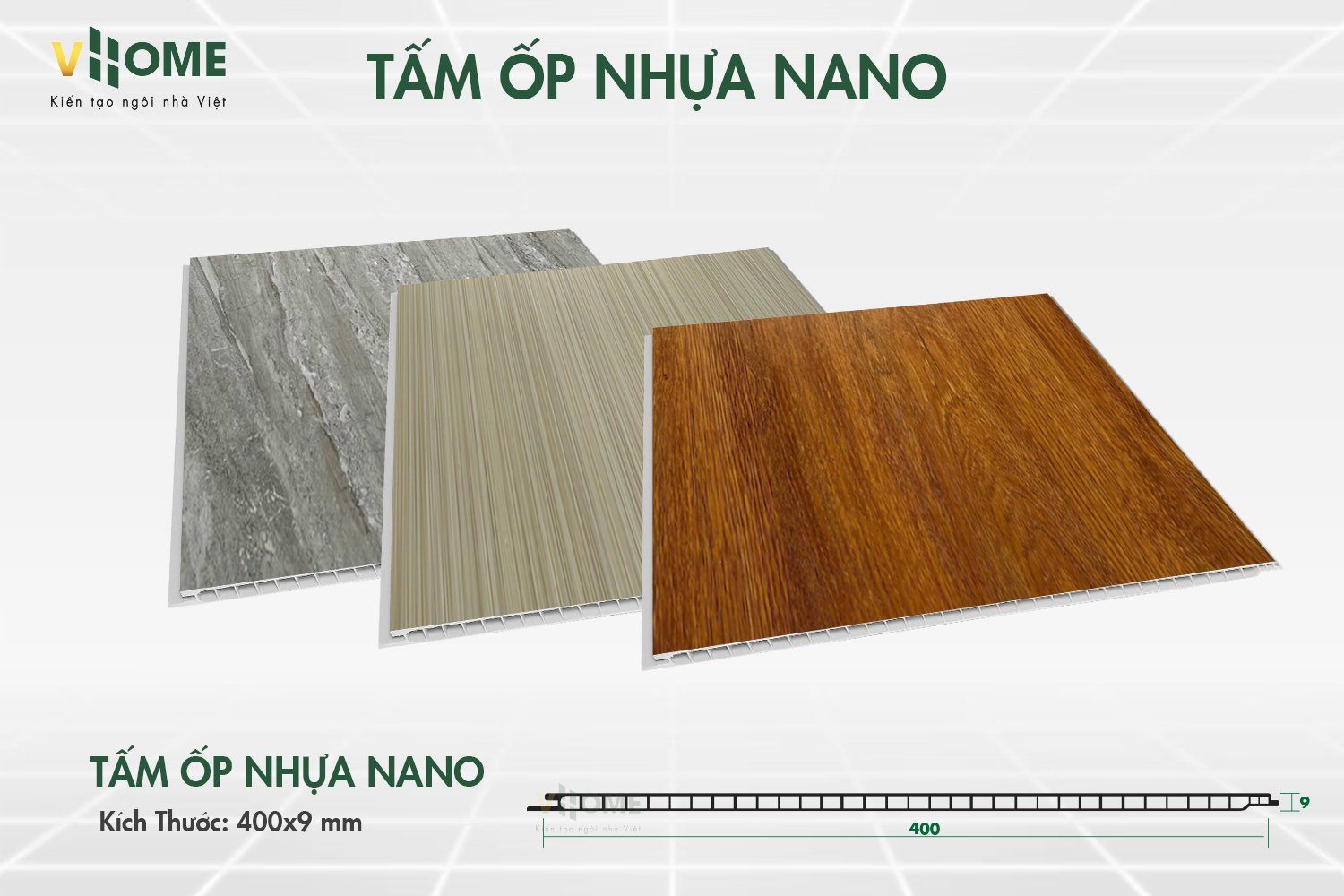 Tấm nhựa Nano - Vật liệu nội thất được ưa chuộng nhất VHOME