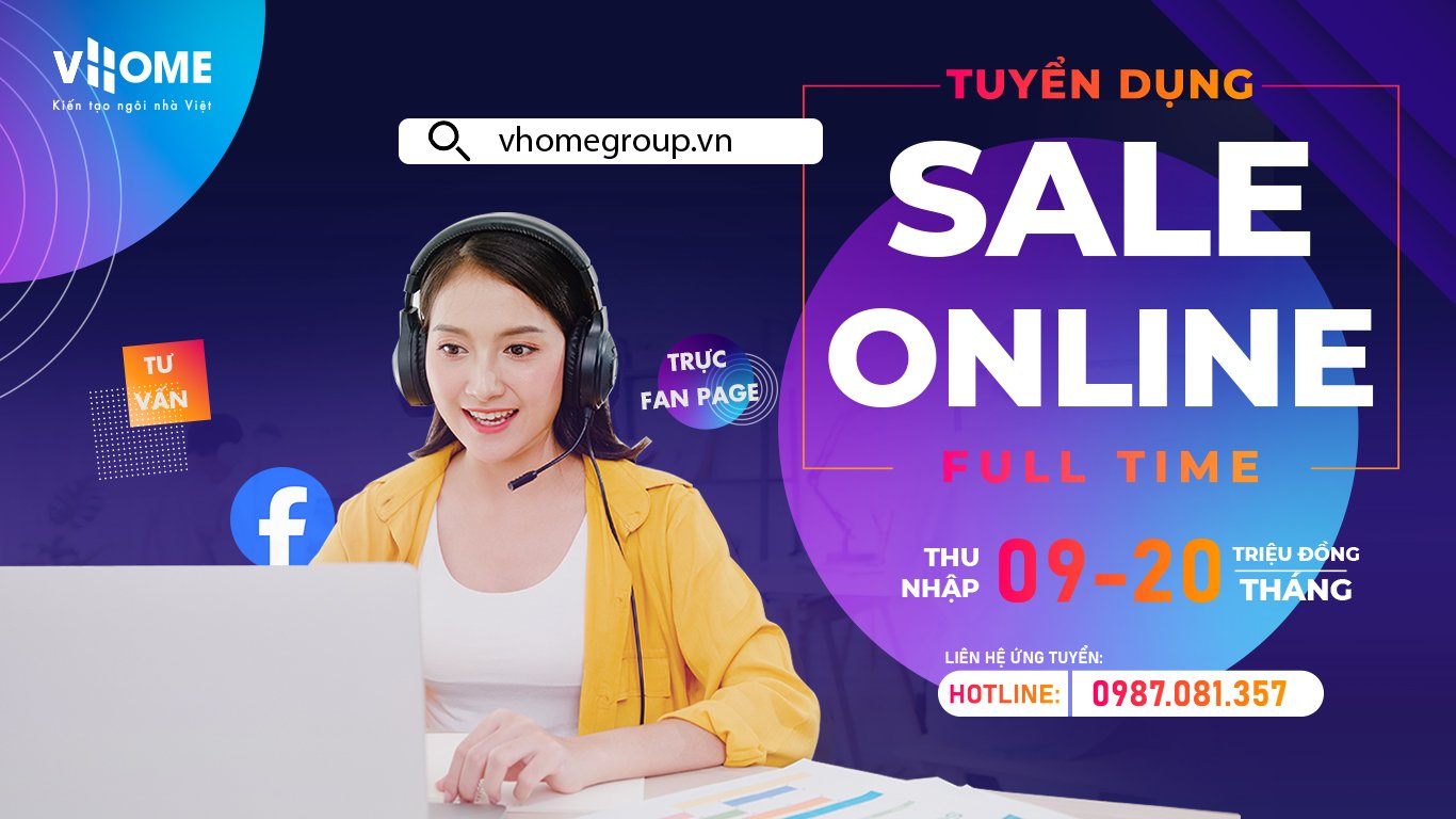 VHOME Tuyển dụng Nhân viên kinh doanh online - Sale Online