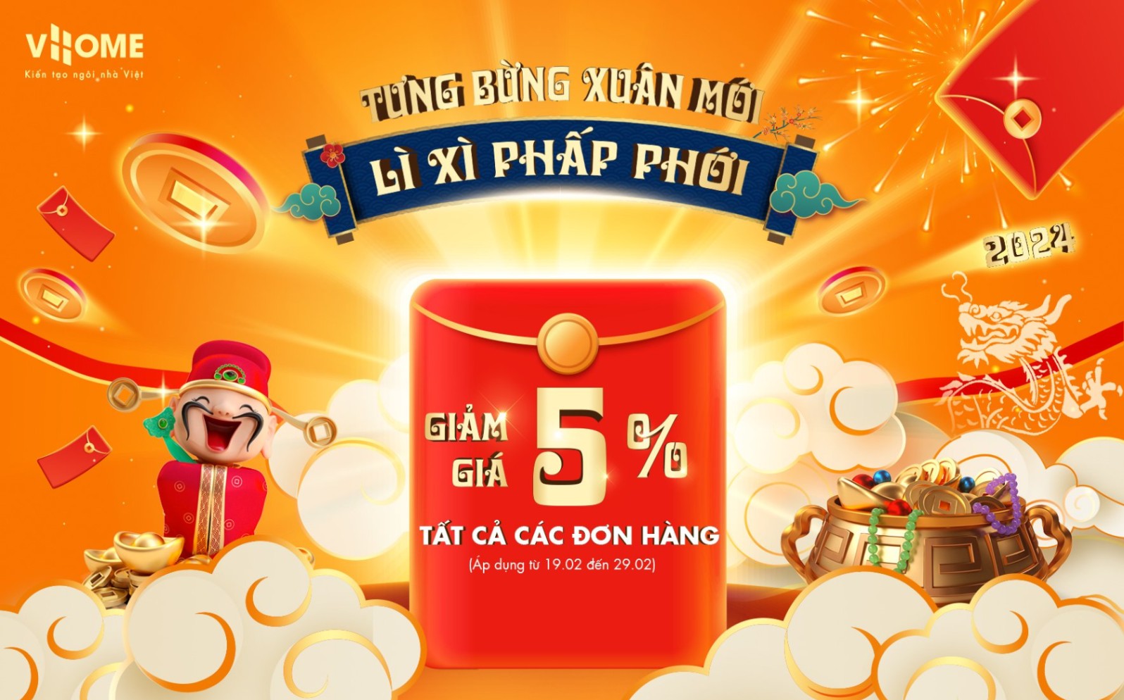 TƯNG BỪNG XUÂN MỚI - LÌ XÌ PHẤP PHỚI