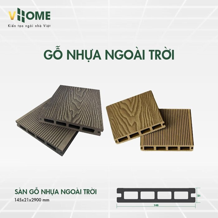 Báo giá Sàn gỗ nhựa ngoài trời VHOME - Giá cập nhật Mới nhất Rẻ nhất thị tường