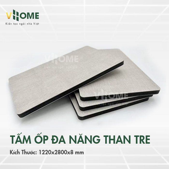 Tấm ốp than tre VHOME - Xu hướng nội thất mới: Thân thiện với môi trường