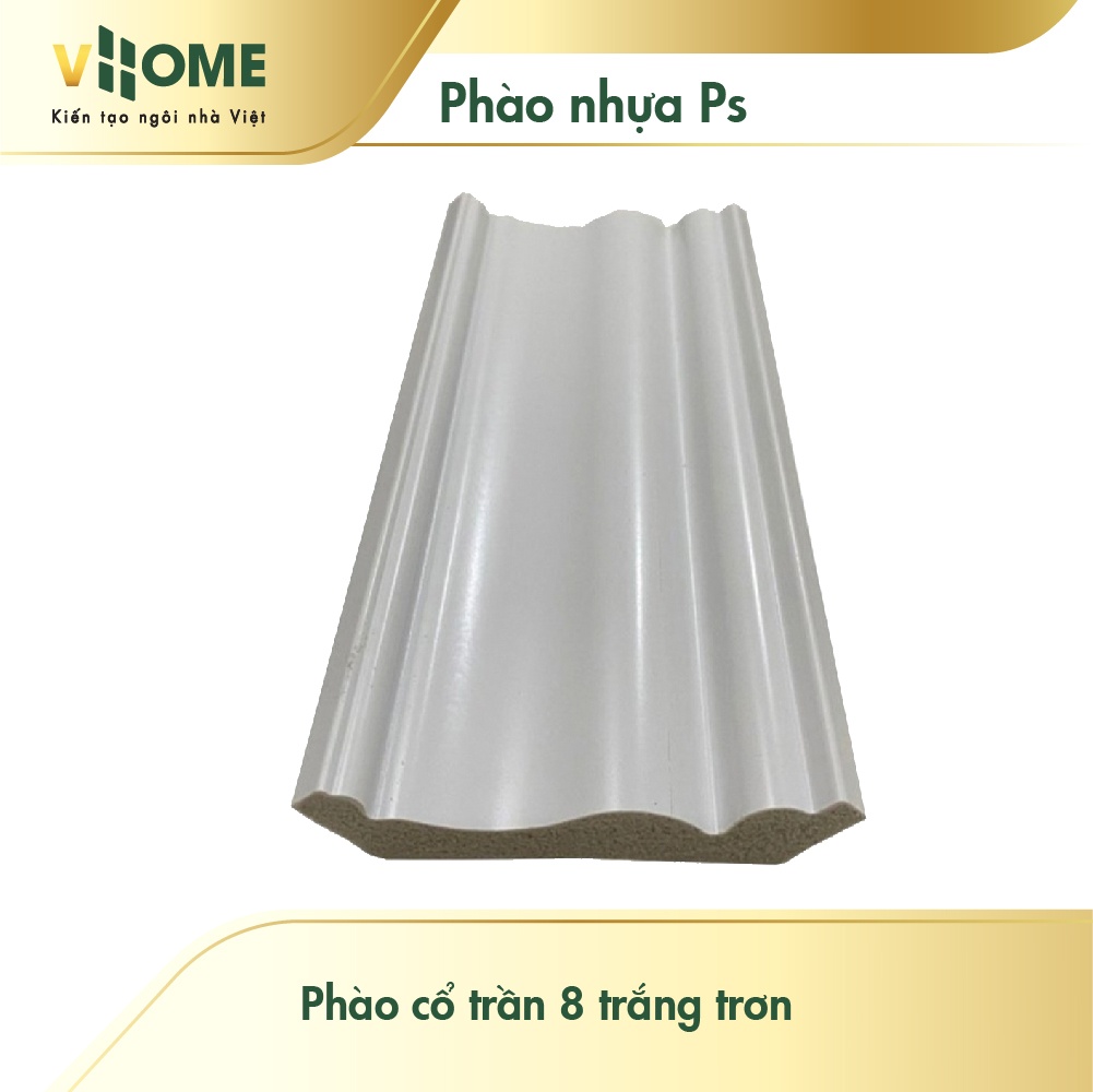Phào cổ trần 8 trắng trơn