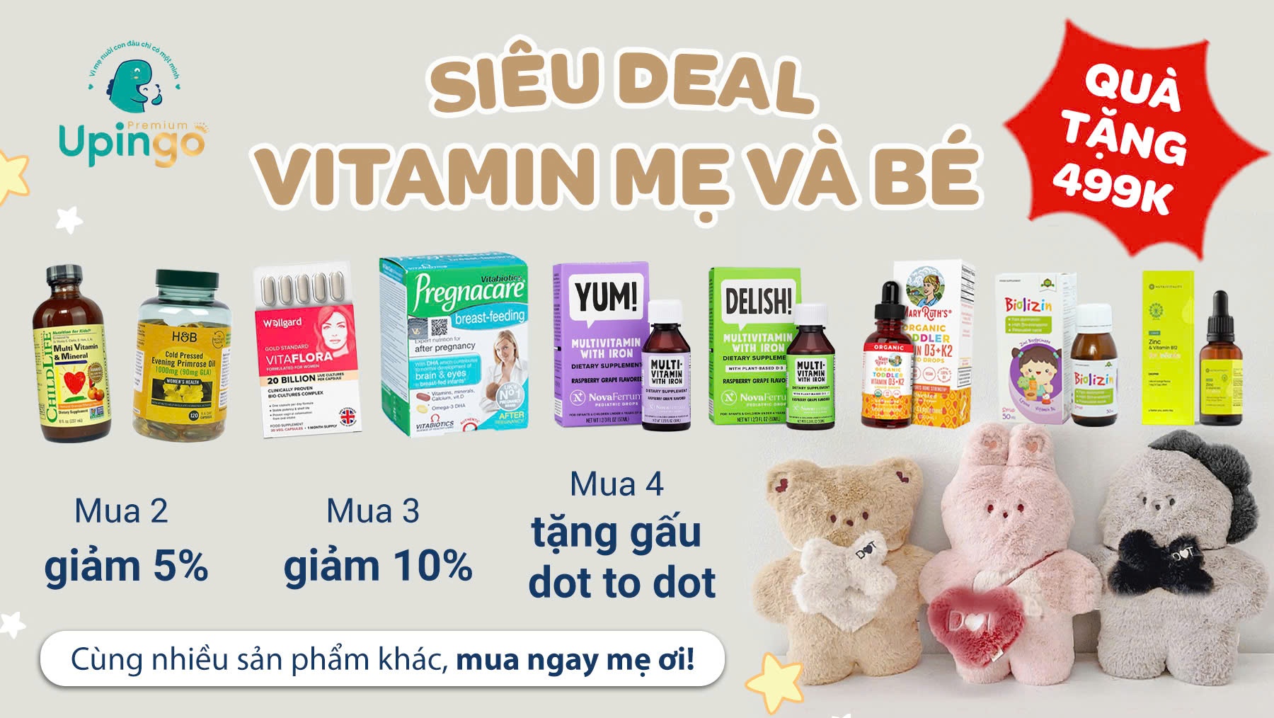 🌟 CHƯƠNG TRÌNH SIÊU ƯU ĐÃI - VITAMIN CHO MẸ VÀ BÉ TẠI UPINGO PREMIUM 🌟