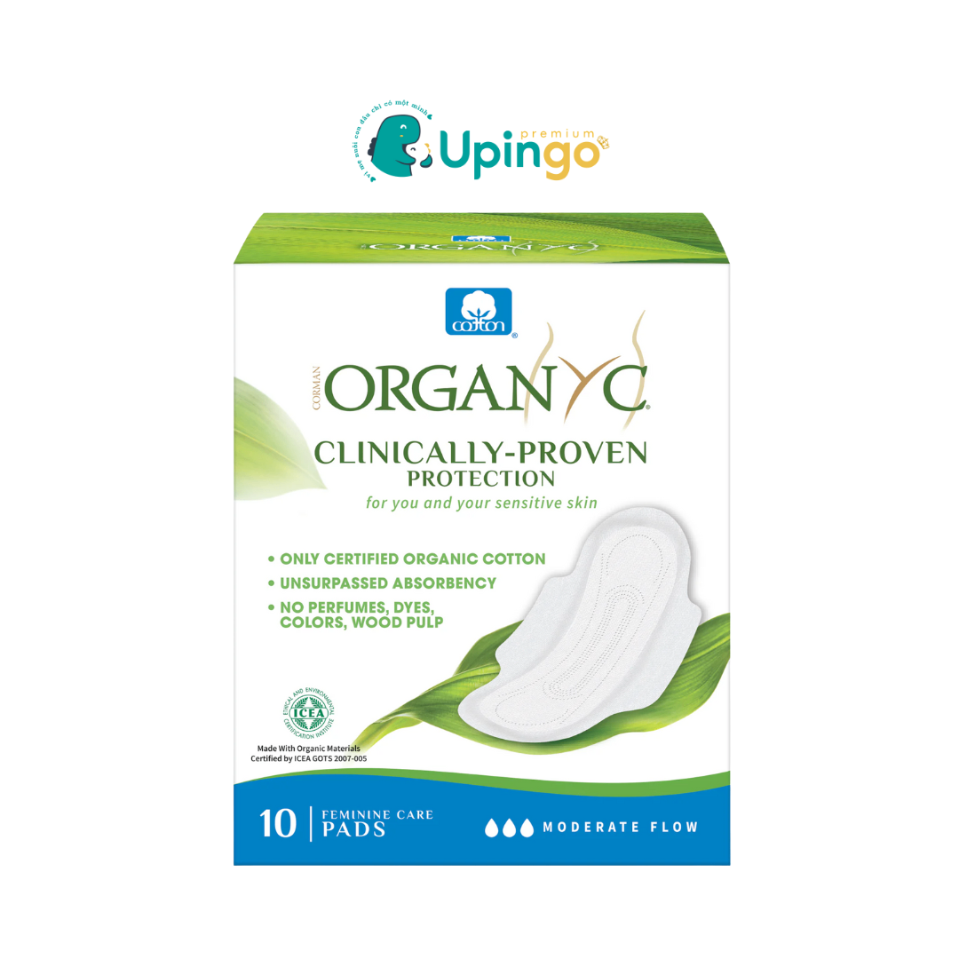 Băng Vệ Sinh Hữu Cơ Organyc Ultra Thin Pads Moderate Wings - ban đêm