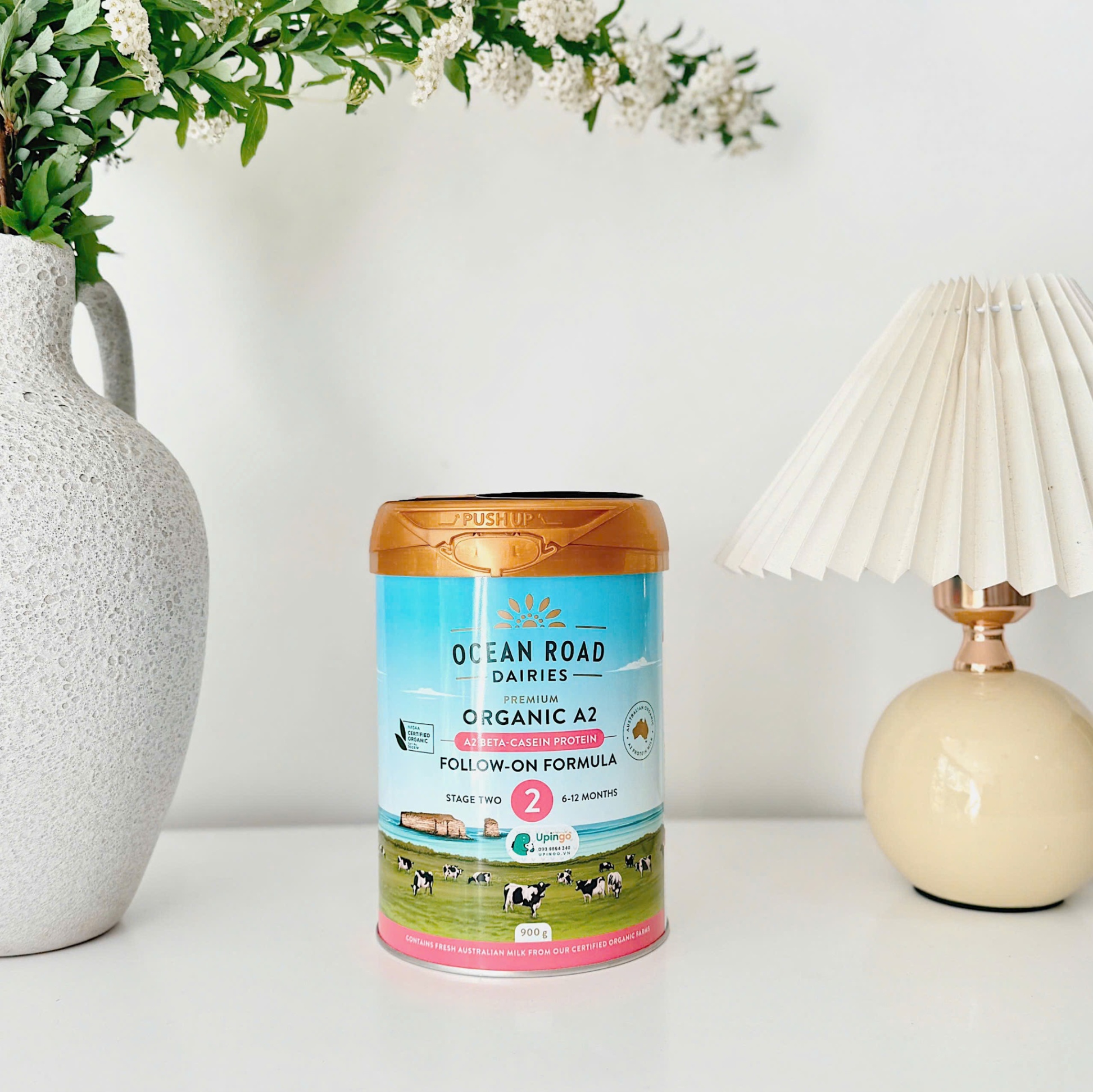[Thùng 3 lon] Sữa Organic Ocean Road Dairies Số 2 (900g) cho bé 6 đến 12 tháng