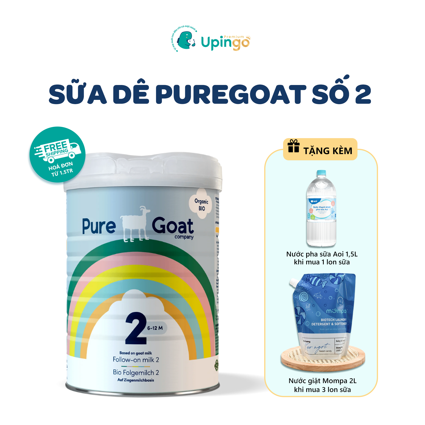 Sữa Dê PureGoat Số 2 (800g) – Dinh Dưỡng Hữu Cơ Dành Cho Bé 6-12 Tháng