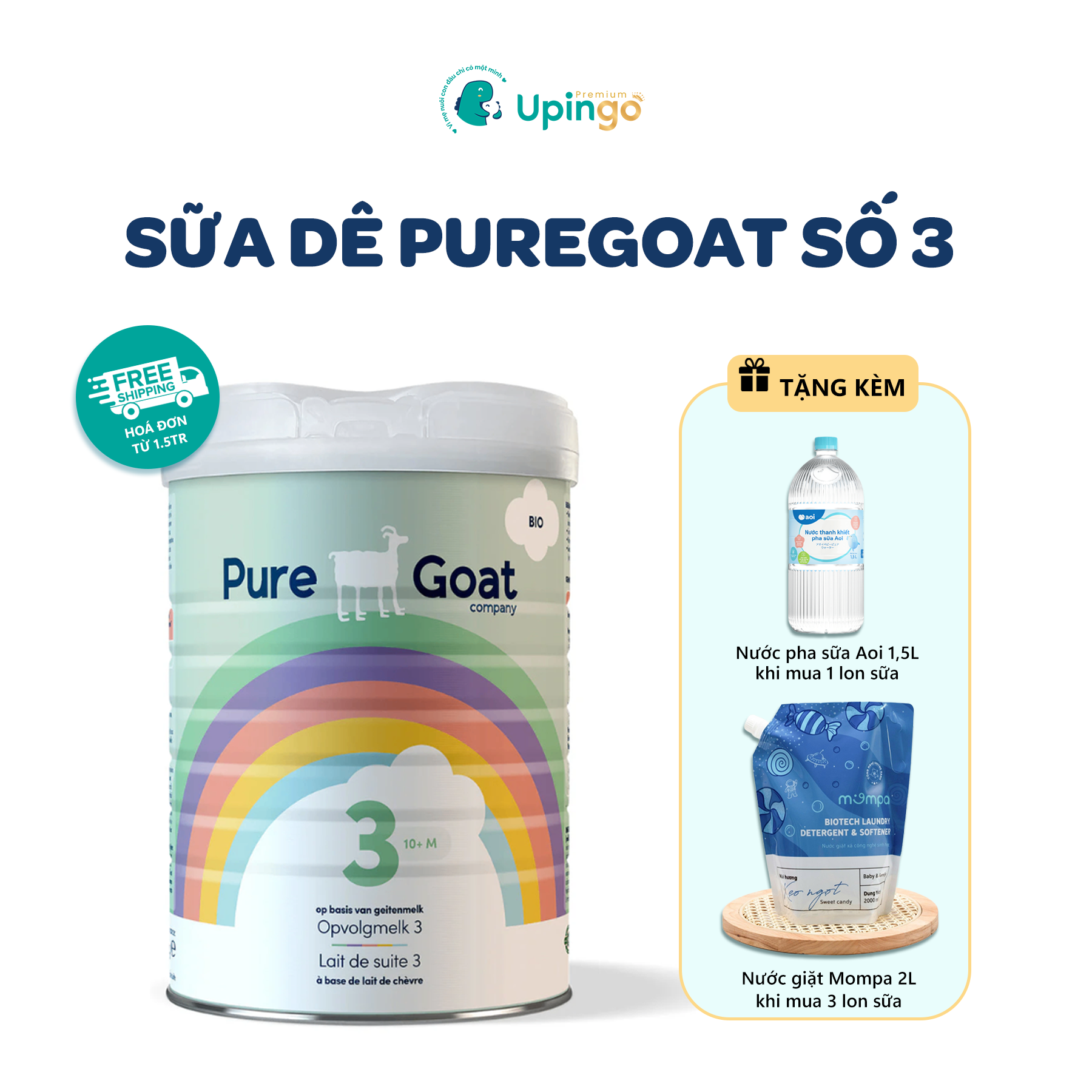 Sữa Dê PureGoat Số 3 (800g) – Dinh Dưỡng Hữu Cơ Cho Bé 1-3 Tuổi