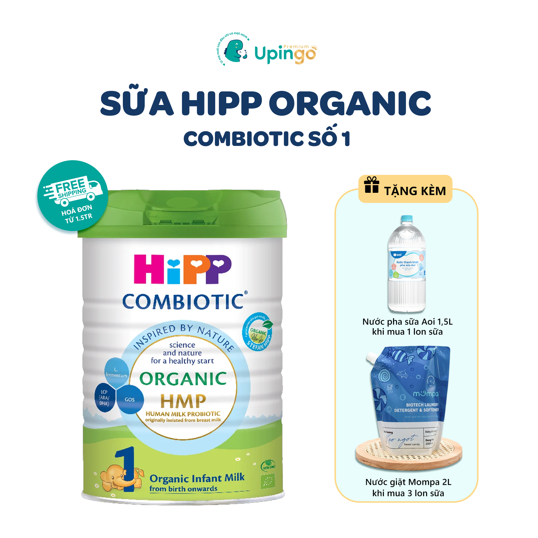 Sữa HiPP Organic Combiotic số 1 – 800g (0-6 tháng)