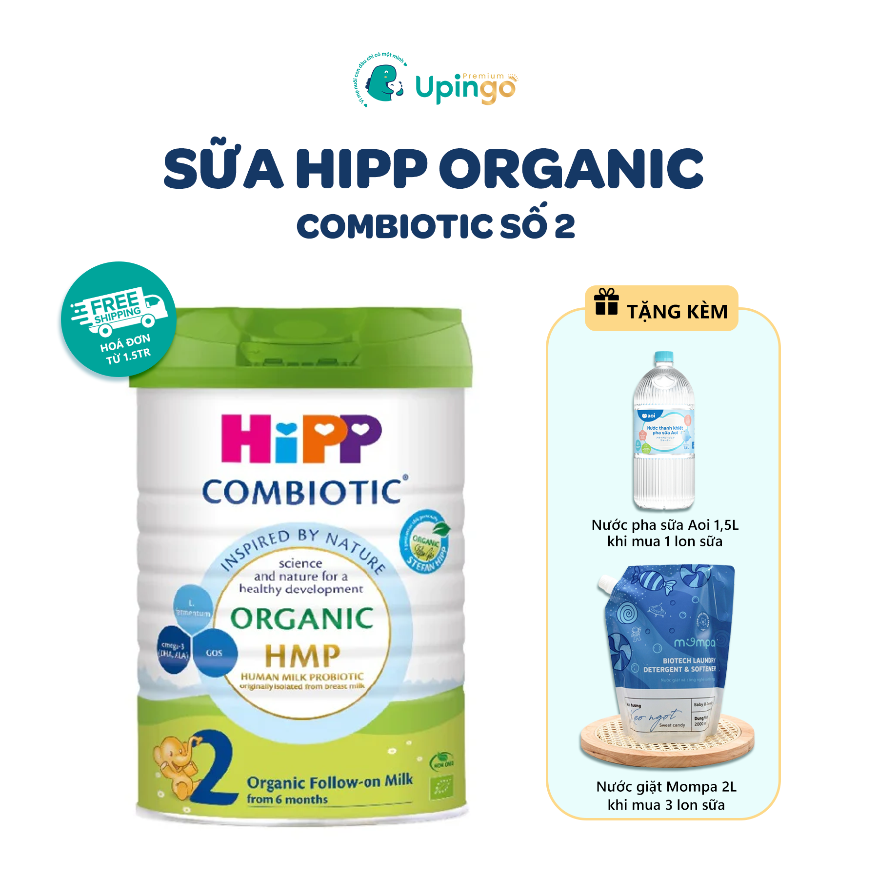 Sữa HiPP Organic Combiotic số 2 – 800g (6-12 tháng)