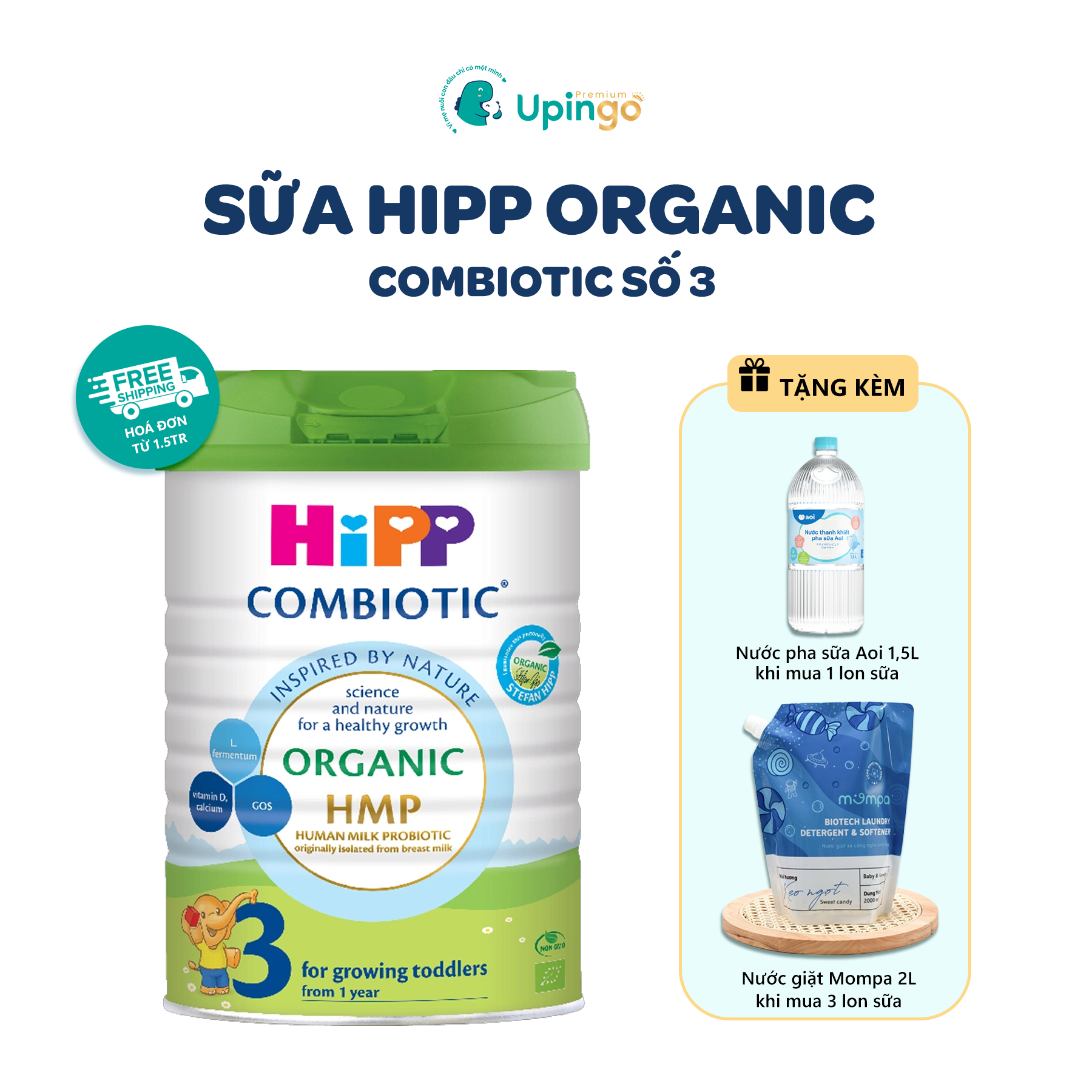 Sữa HiPP Organic Combiotic số 3 – 800g (1-3 tuổi)