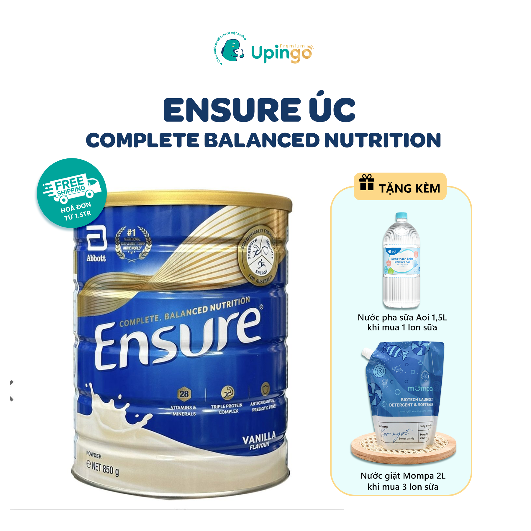 Sữa bột Ensure Úc Complete Balanced Nutrition – 850g