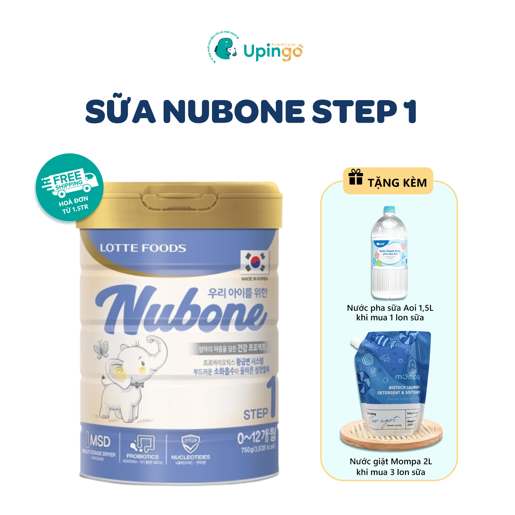 Sữa bột công thức Nubone Step 1 (0–12 tháng) – 750g