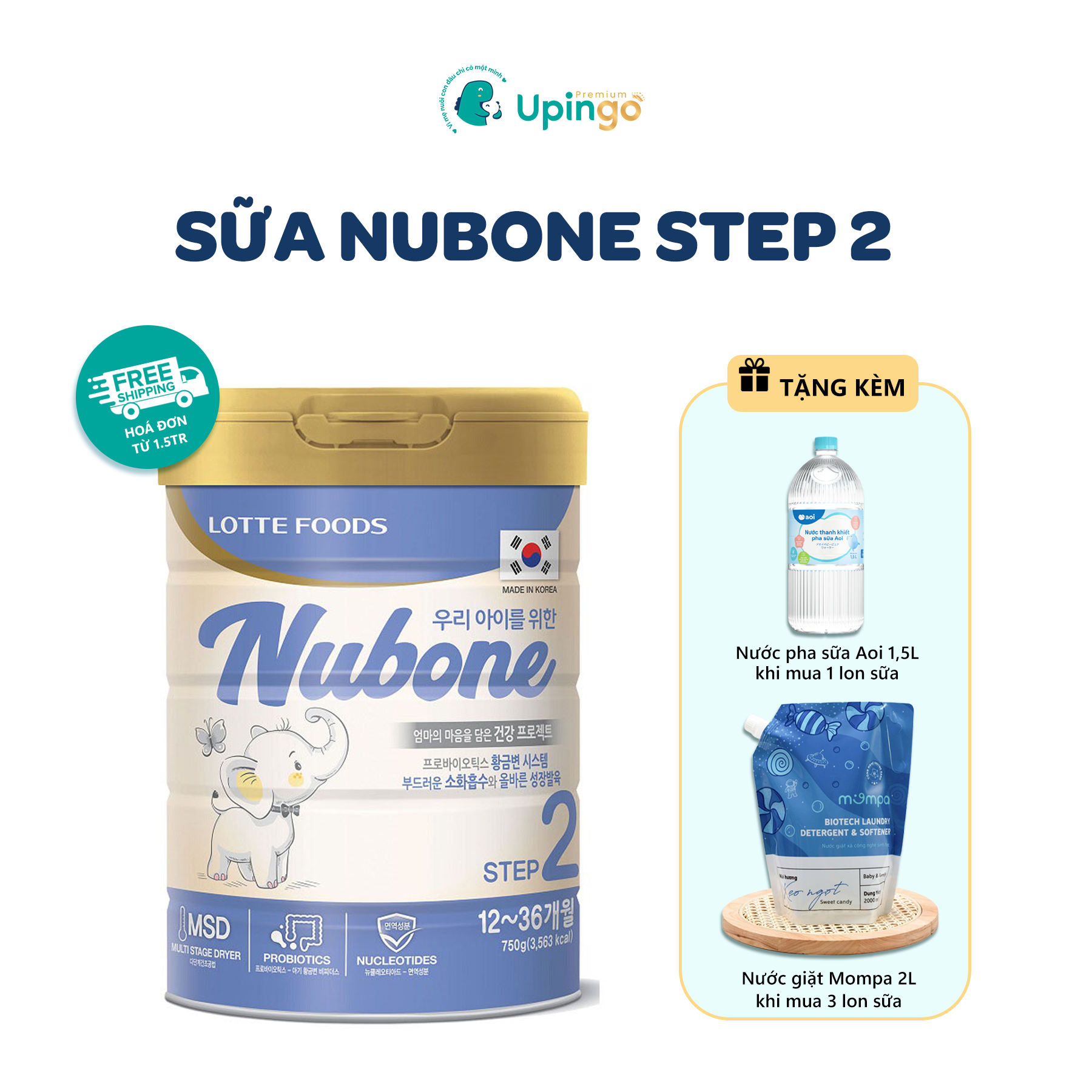 Sữa bột công thức Nubone Step 2 (1-3 tuổi) – 750g