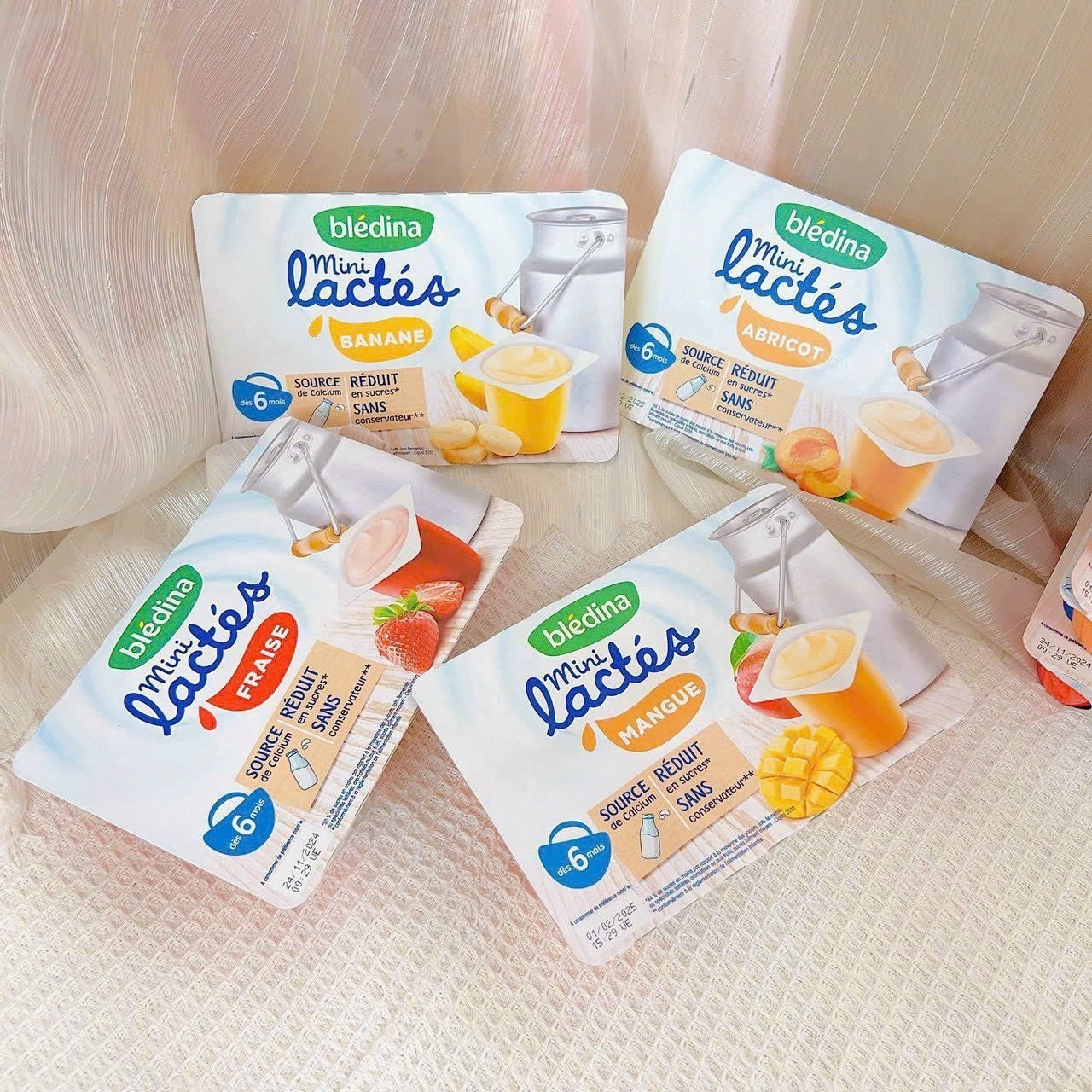 Sữa chua nguội Bledina cho bé 6m+ - đủ vị (55gx6 hộp)