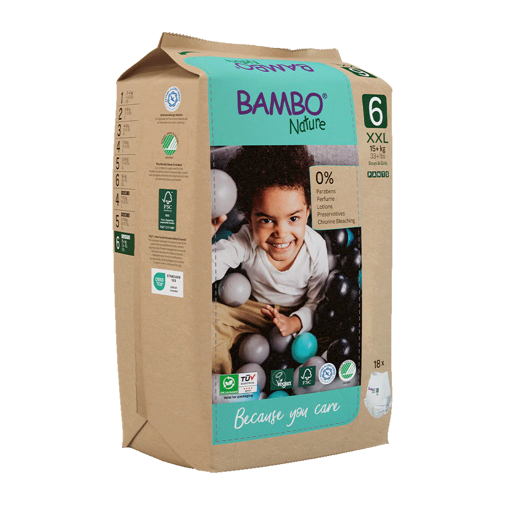 Tã quần Bambo Nature Size 6 (15+ kg) – Gói 18 miếng