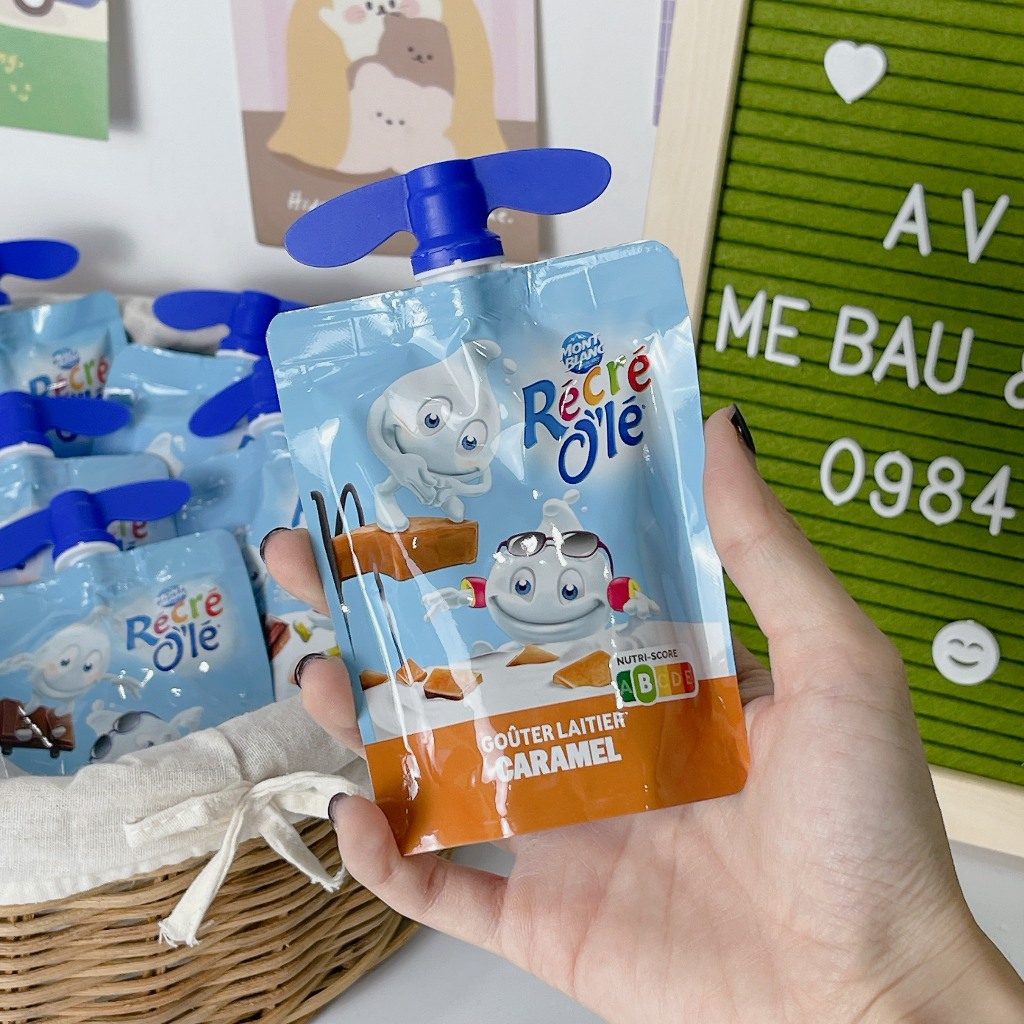 Váng sữa Mont Blanc Récré O’lé vị Caramel – Túi 85g