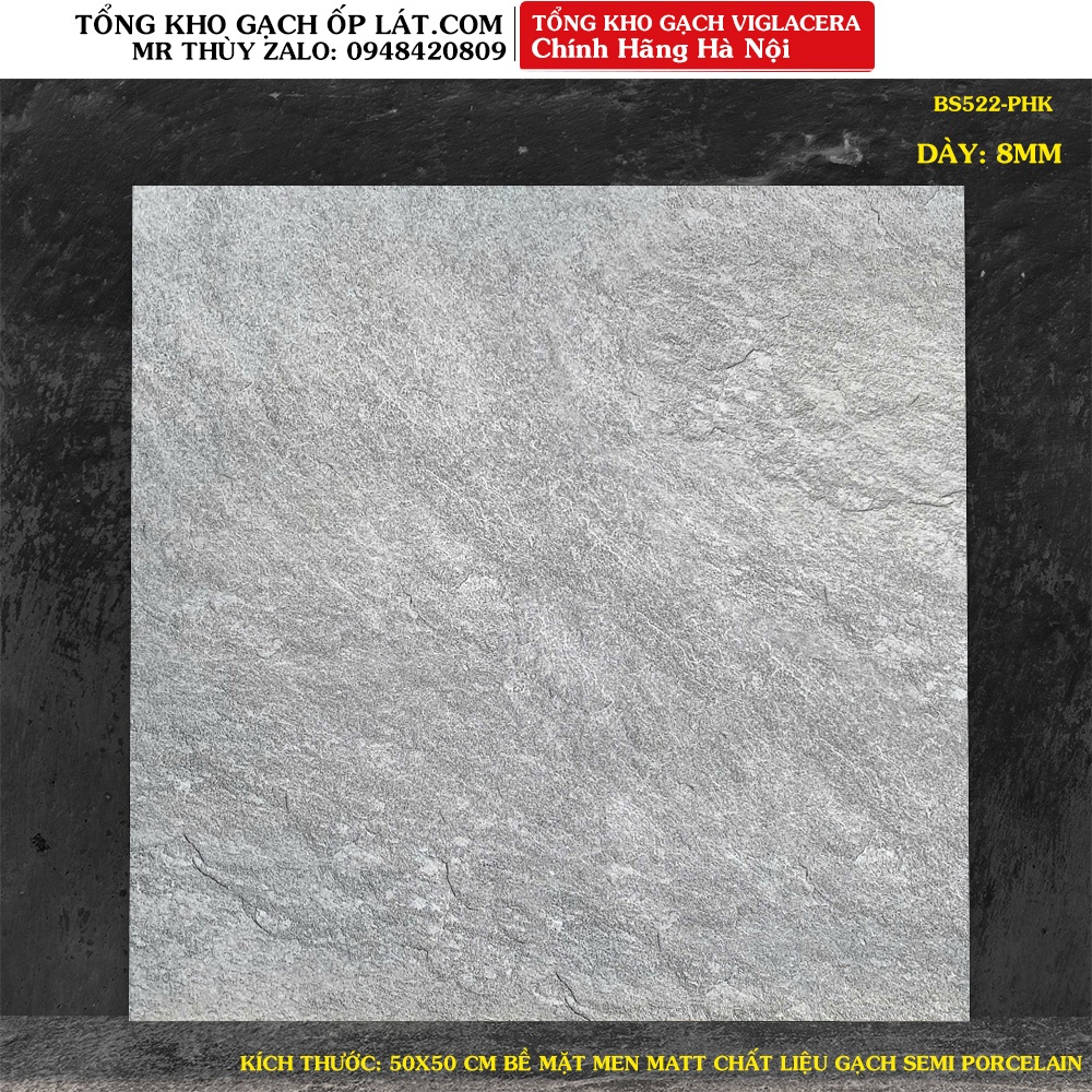 Gạch lát sân vườn 50x50 Viglacera BS522 Loại A1