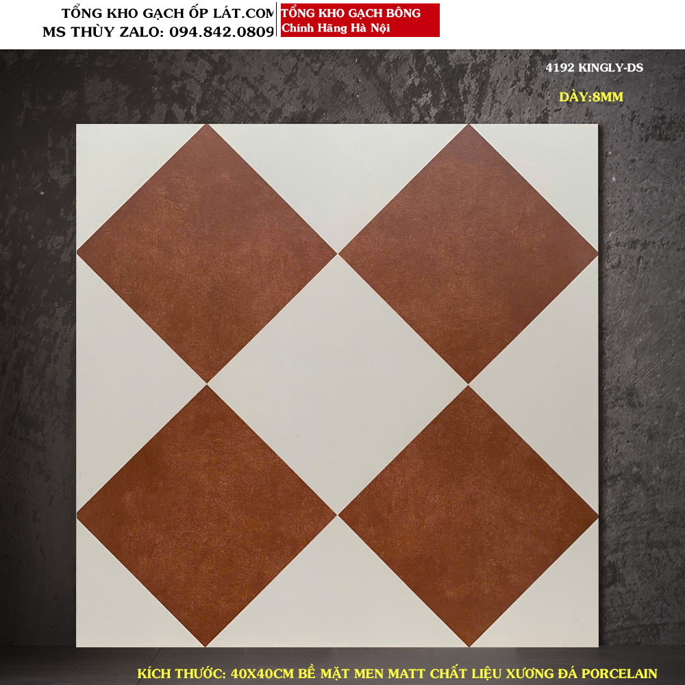 Gạch bông cổ điển 40x40 Trung Quốc 4192