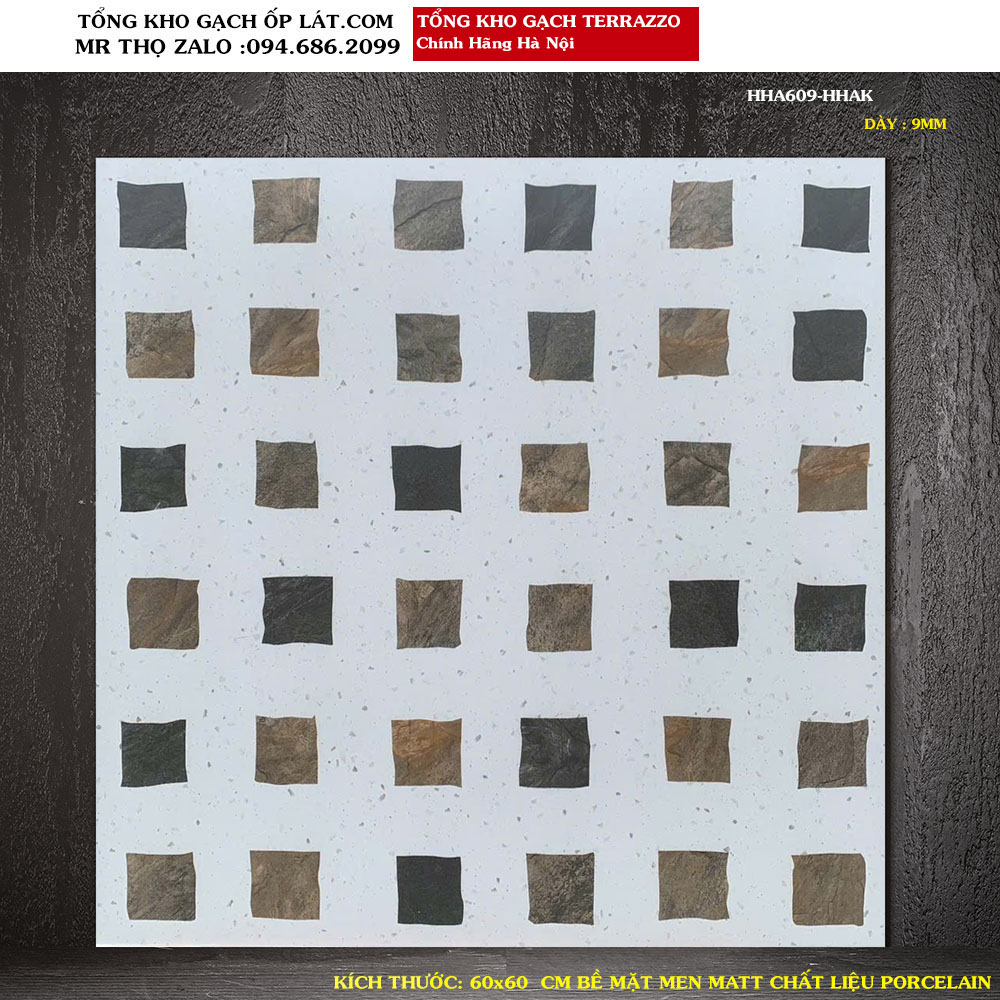 Gạch giả đá Terrazzo 60x60 HHA609