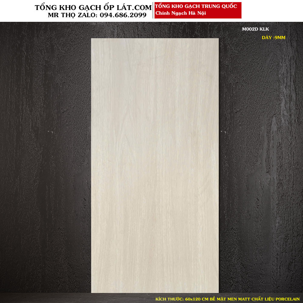 Gạch giả vân gỗ Trung Quốc 60x120 cm M002D