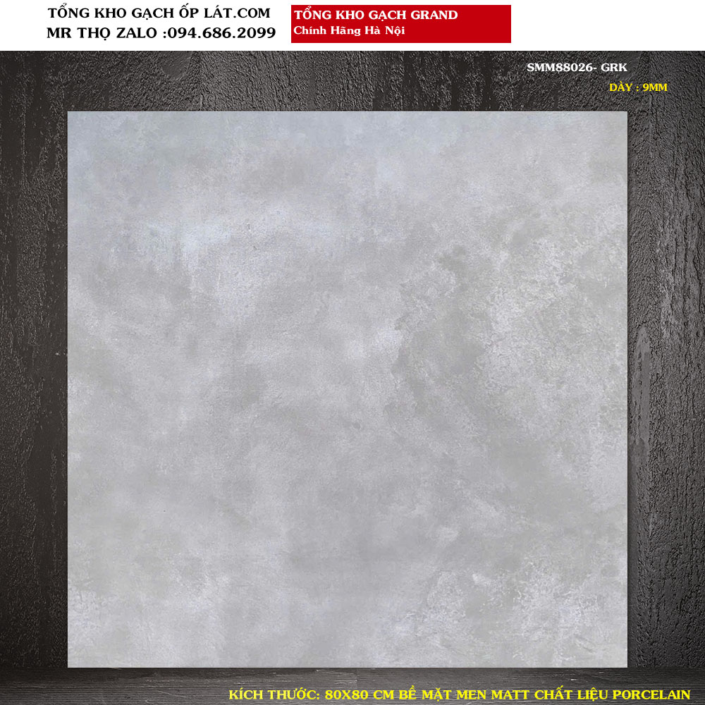 Gạch giả xi măng GRAND 80X80 SMM88026 Loại 1