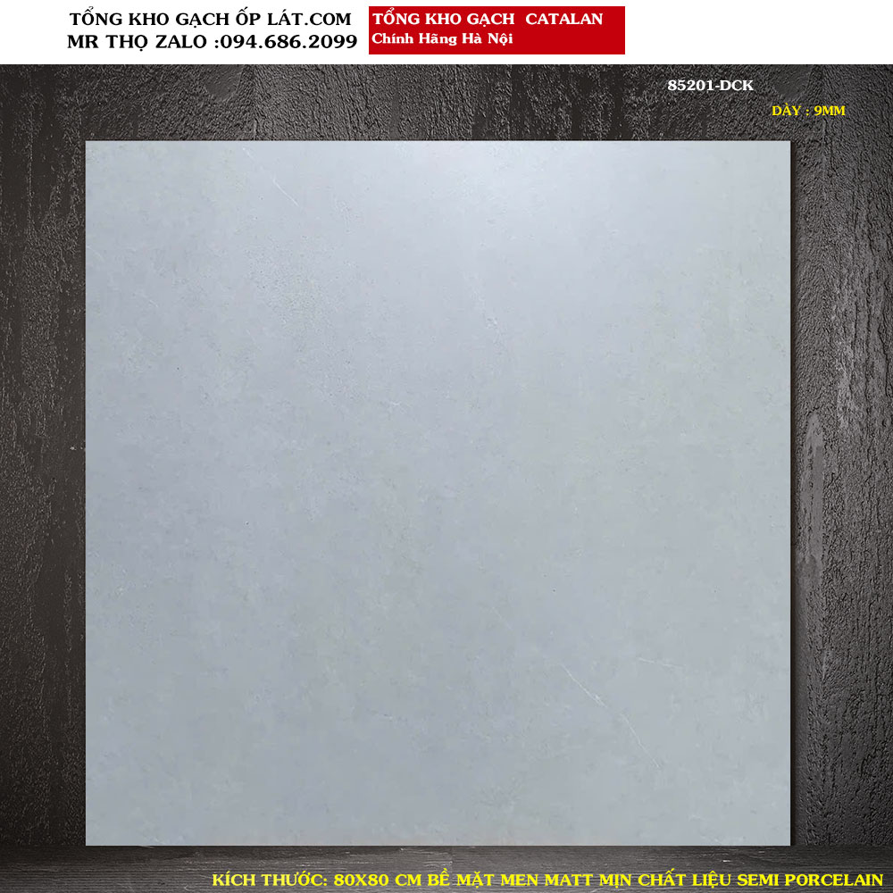 Gạch lát nền Vân xi măng Catalan 80x80 cm 85201 Loại 1