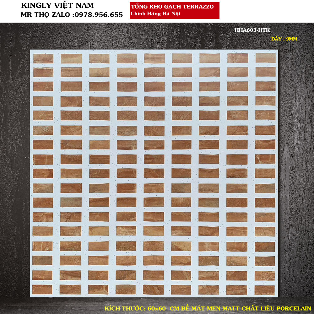 Gạch lát nền giả đá Terrazzo 60x60 HHA603