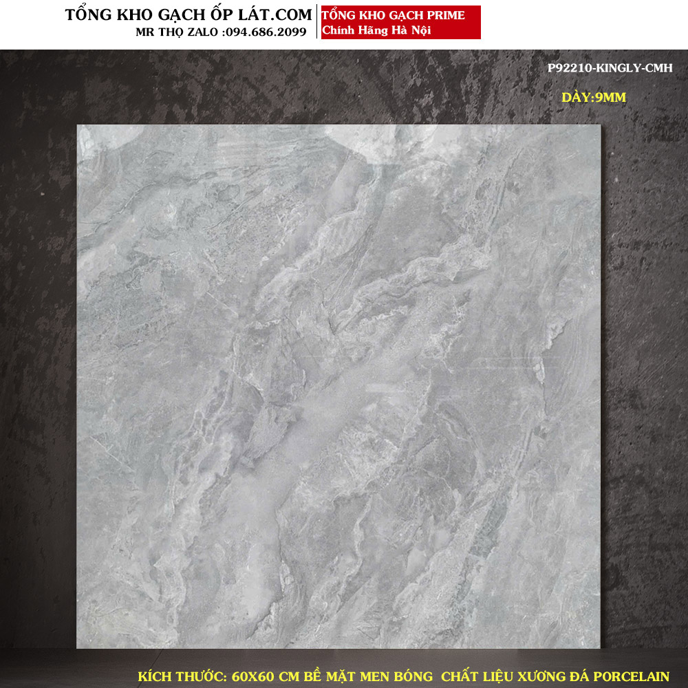 Gạch lát nền màu xám ghi Prime 60x60 P92210 Loại A1