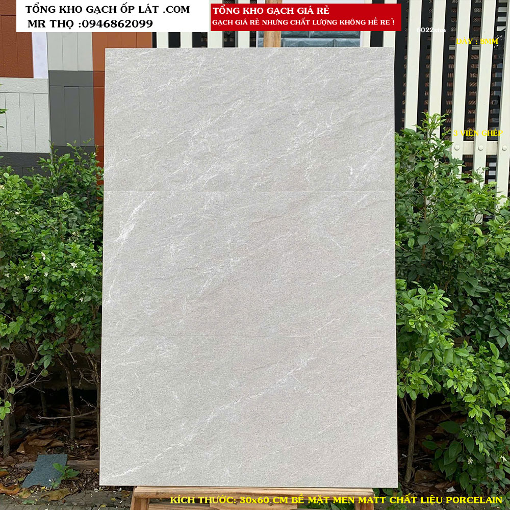 Gạch vân xi măng giá rẻ 30x60 cm MIKADO 6022STM Loại 1