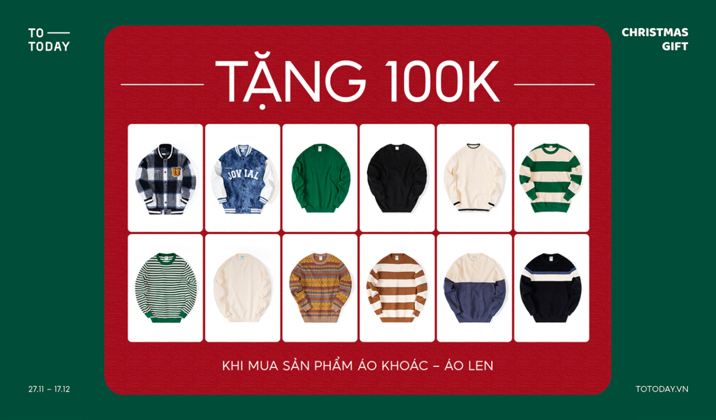 🎁TẶNG NGAY 100K KHI MUA CÁC SẢN PHẨM ÁO LEN, ÁO KHOÁC