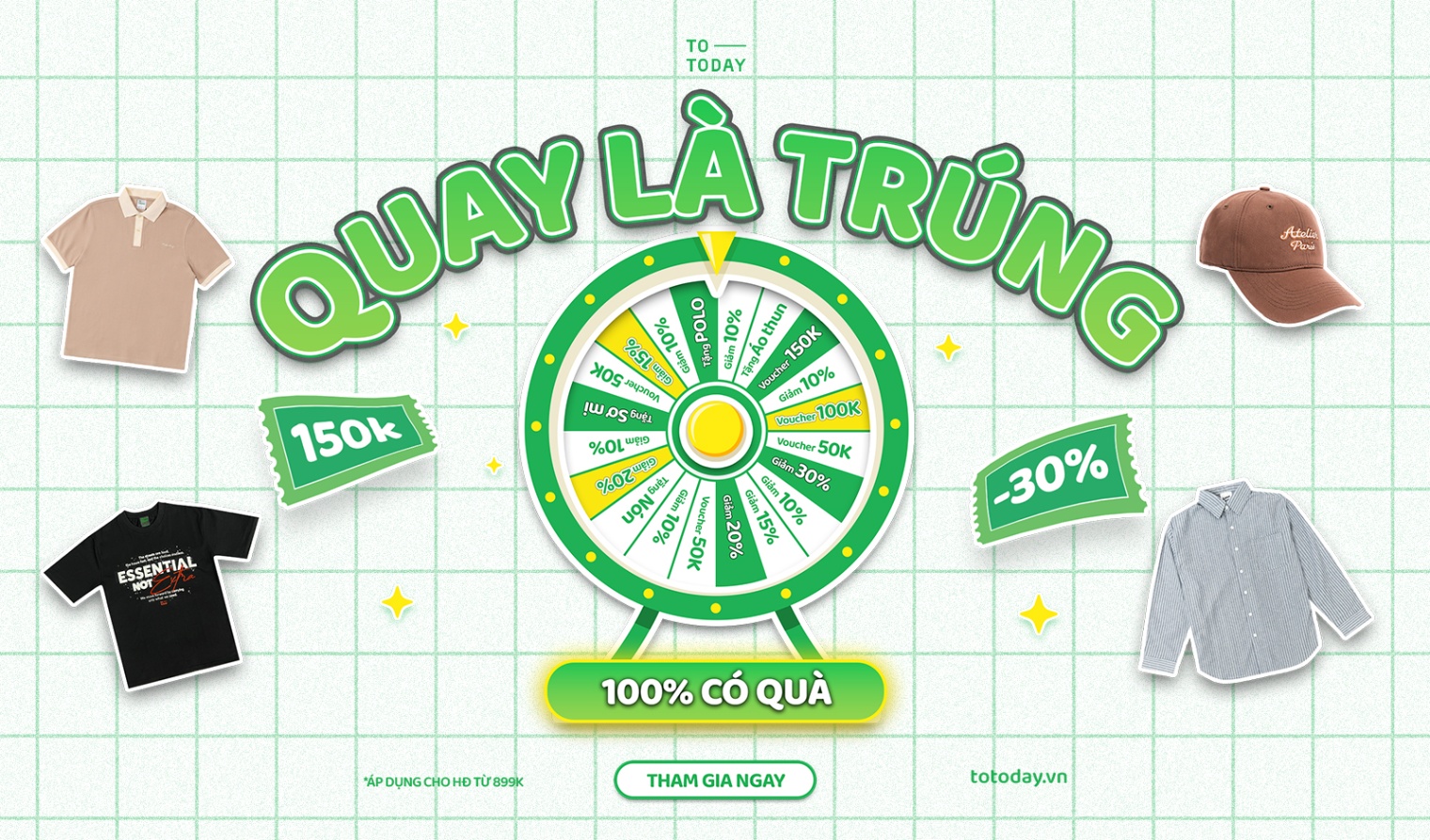 🎉 QUAY LÀ TRÚNG – 100% CÓ QUÀ TẠI TOTODAY! 🎉