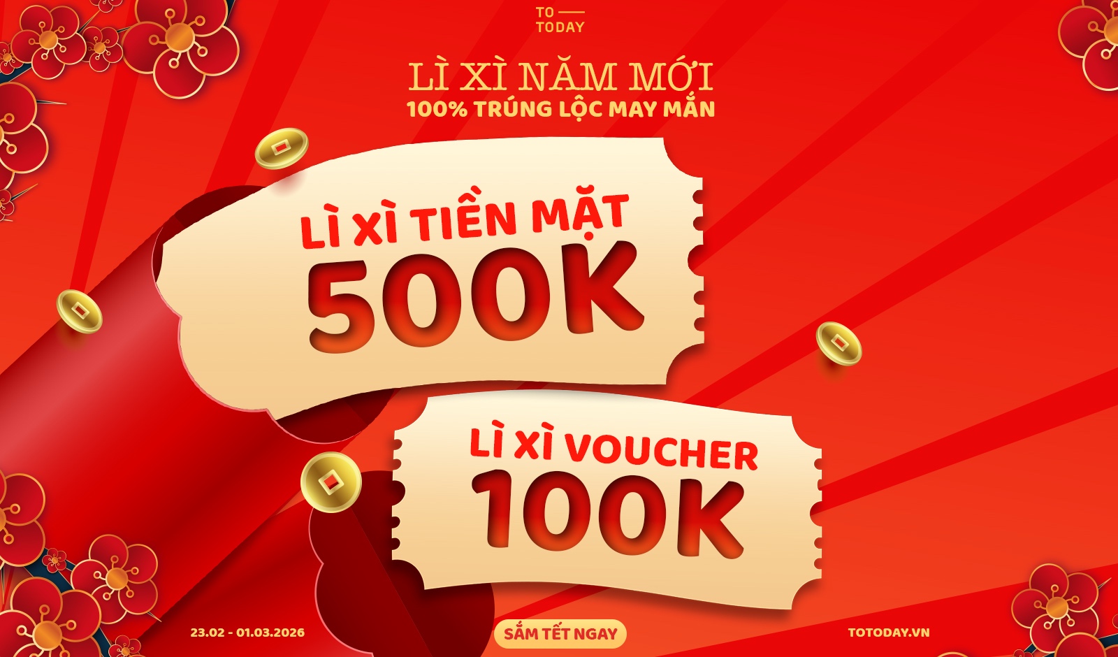 🧧LÌ XÌ NĂM MỚI – 100% TRÚNG LỘC MAY MẮN🧧
