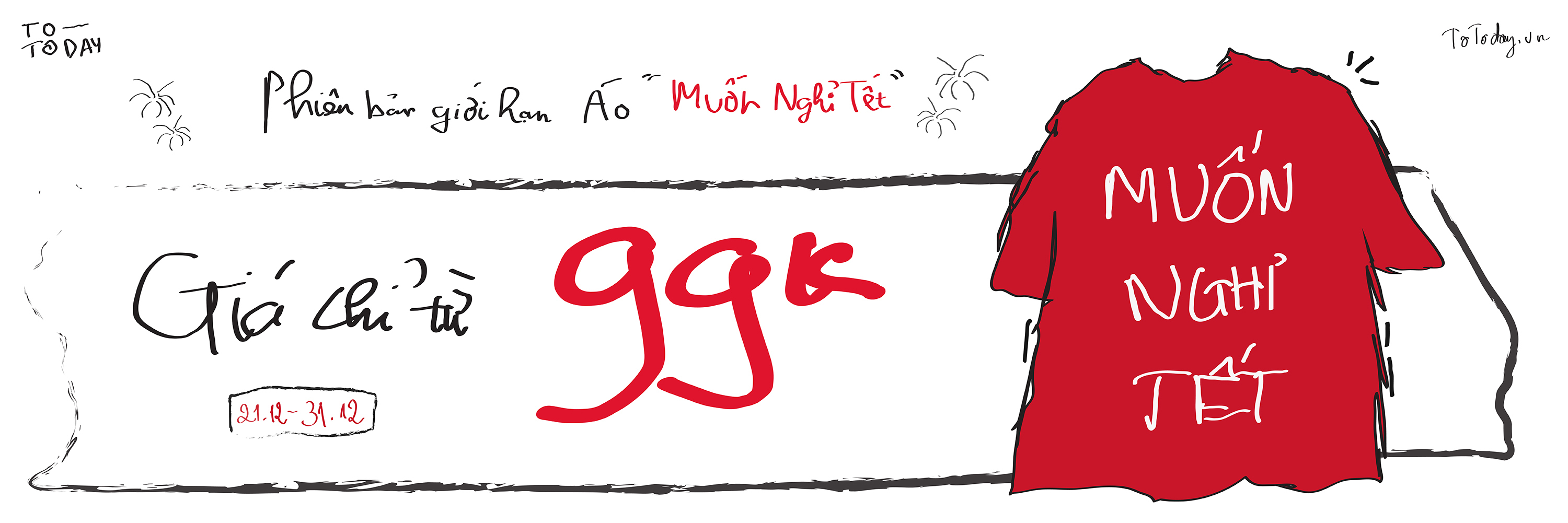 ÁO THUN “MUỐN NGHỈ TẾT”