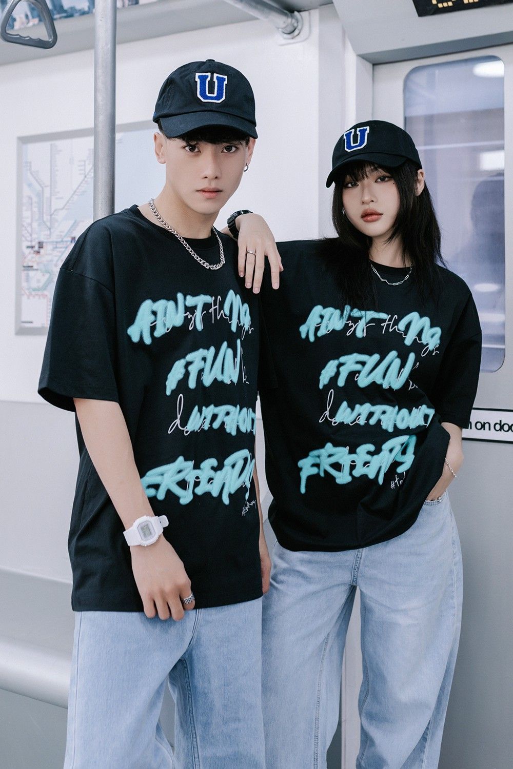 ÁO THUN UNISEX - TOTODAY - AIN'T NO FUN WITHOUT FRIENDS