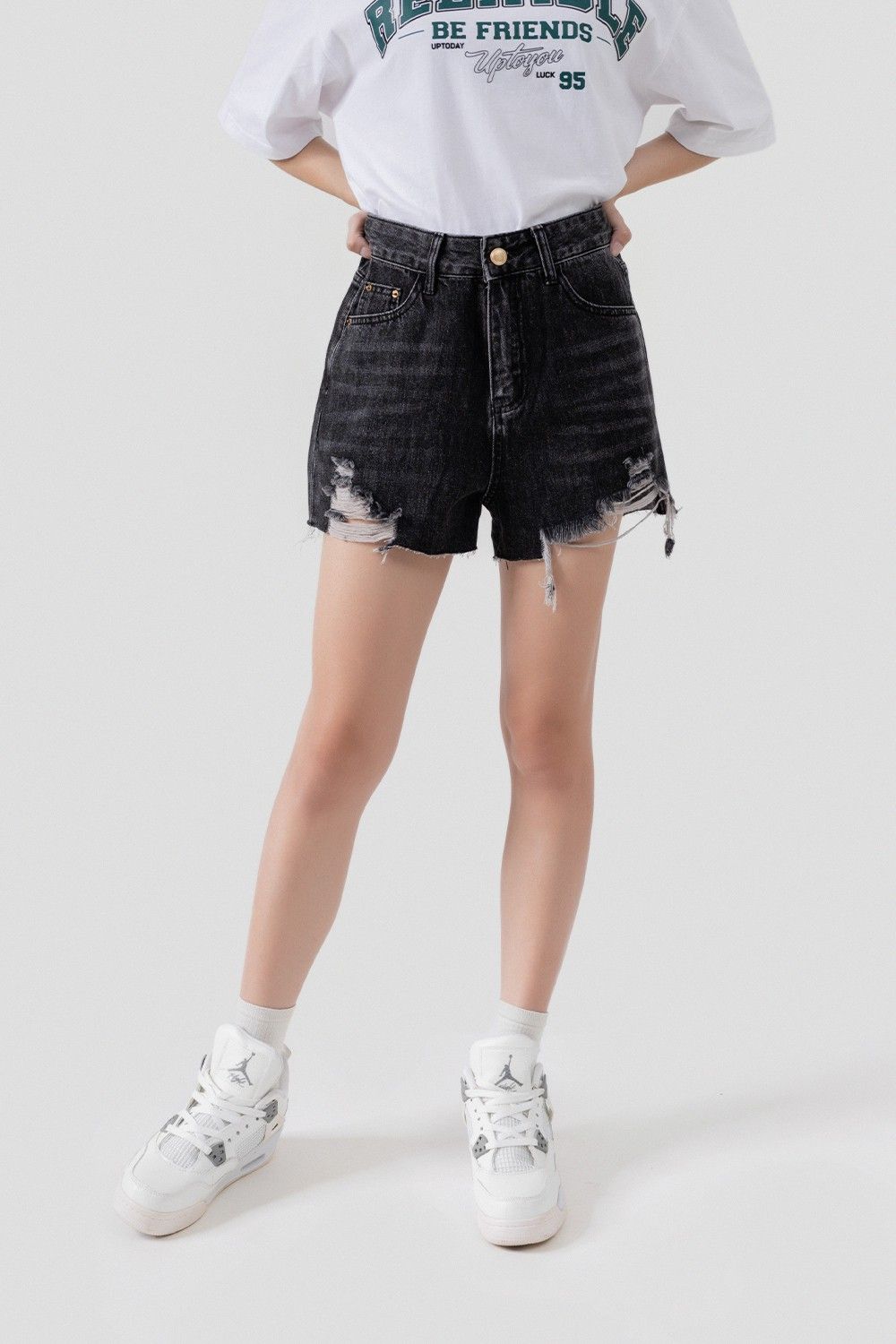 SHORTS JEAN NỮ RÁCH - TOTODAY - 10202