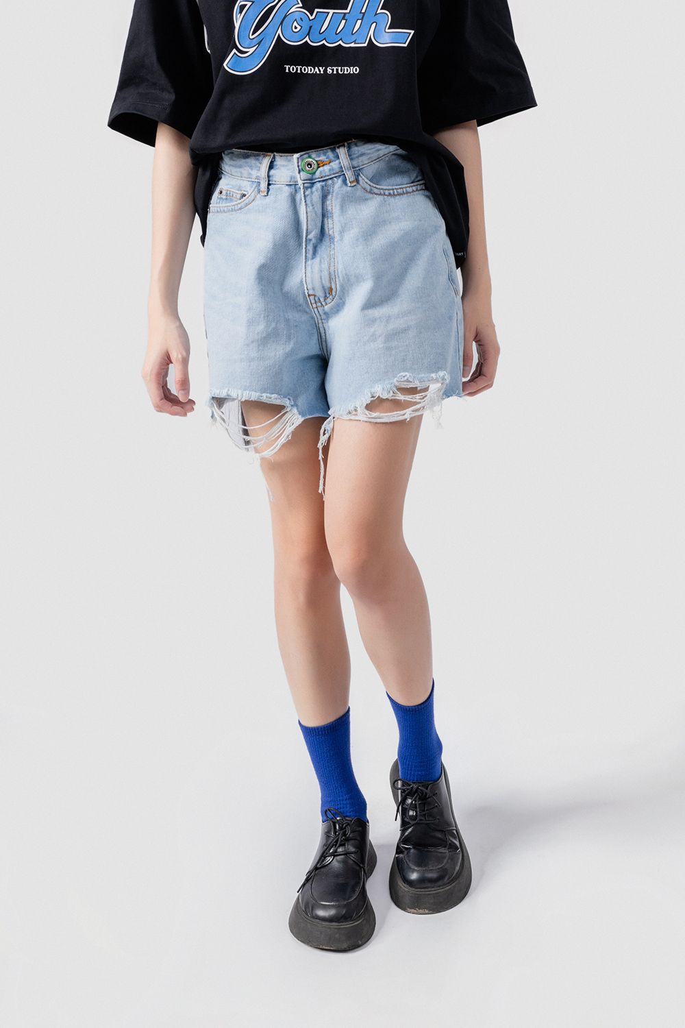 SHORTS JEAN NỮ RÁCH - TOTODAY - 12201