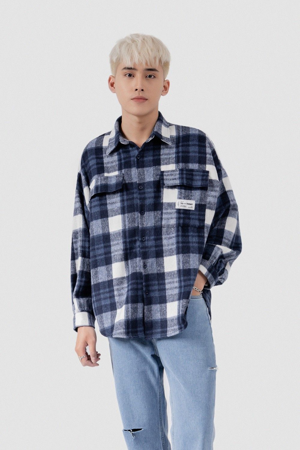 ÁO SƠ MI NAM - FLANNEL - TOTODAY - 12208