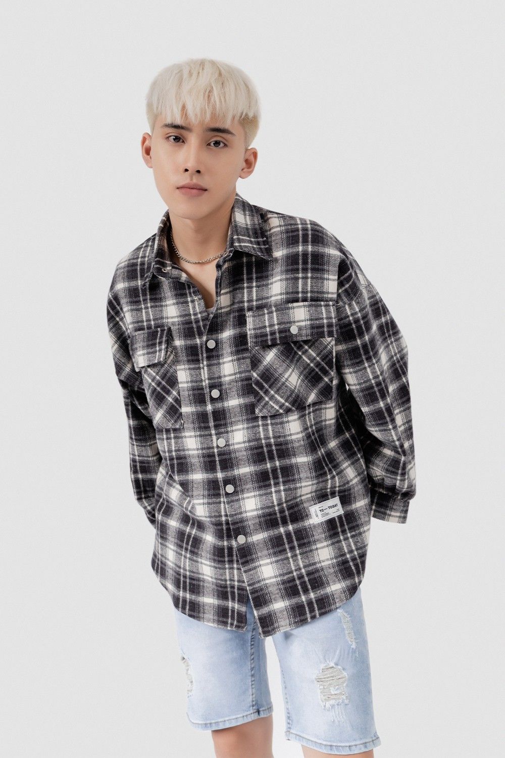 ÁO SƠ MI NAM - FLANNEL - TOTODAY - 12207