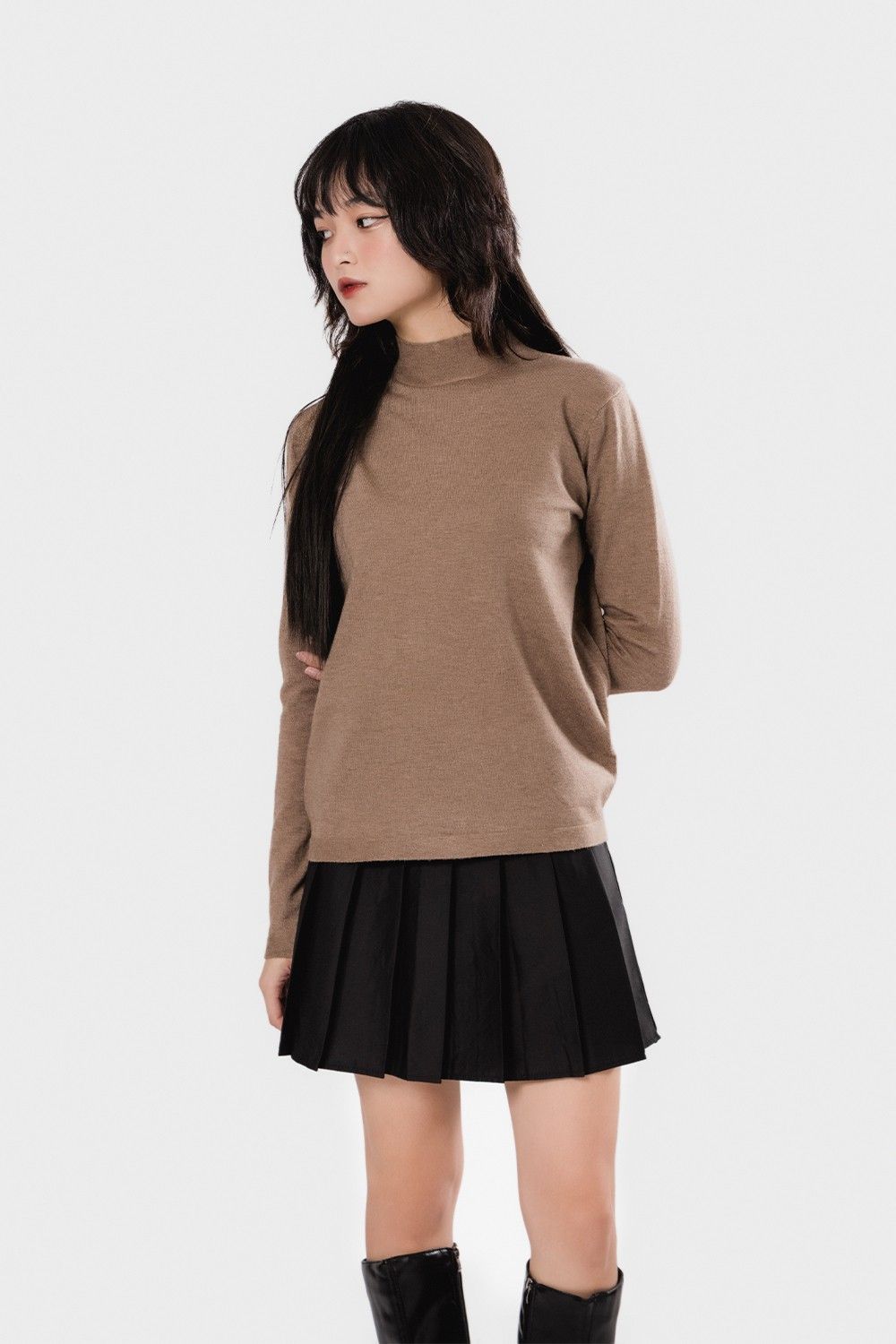 ÁO SWEATER NỮ - TOTODAY - ÁO SWEATER MÀU TRƠN