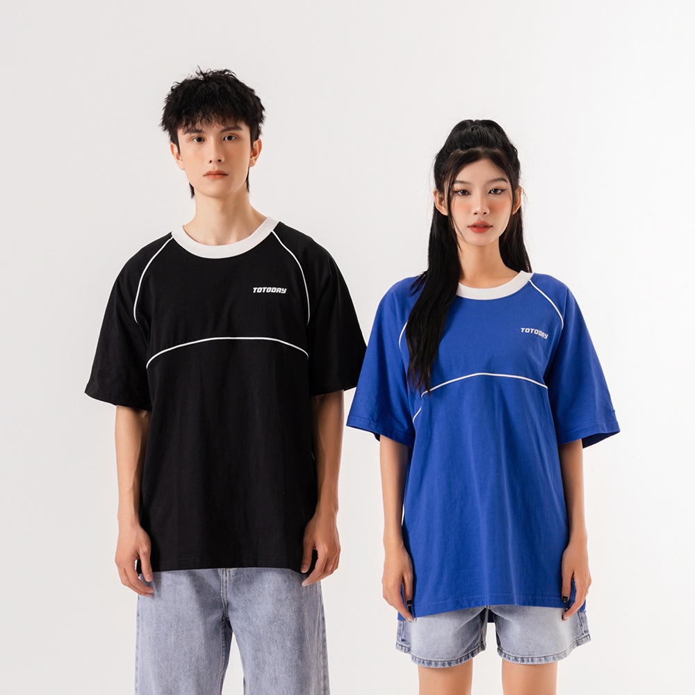 ÁO THUN UNISEX - TOTODAY - PIPING TEE