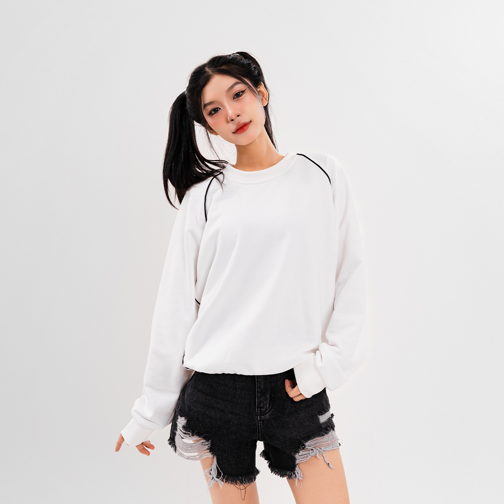 ÁO SWEATER UNISEX - TOTODAY - BASIC RAGLAN